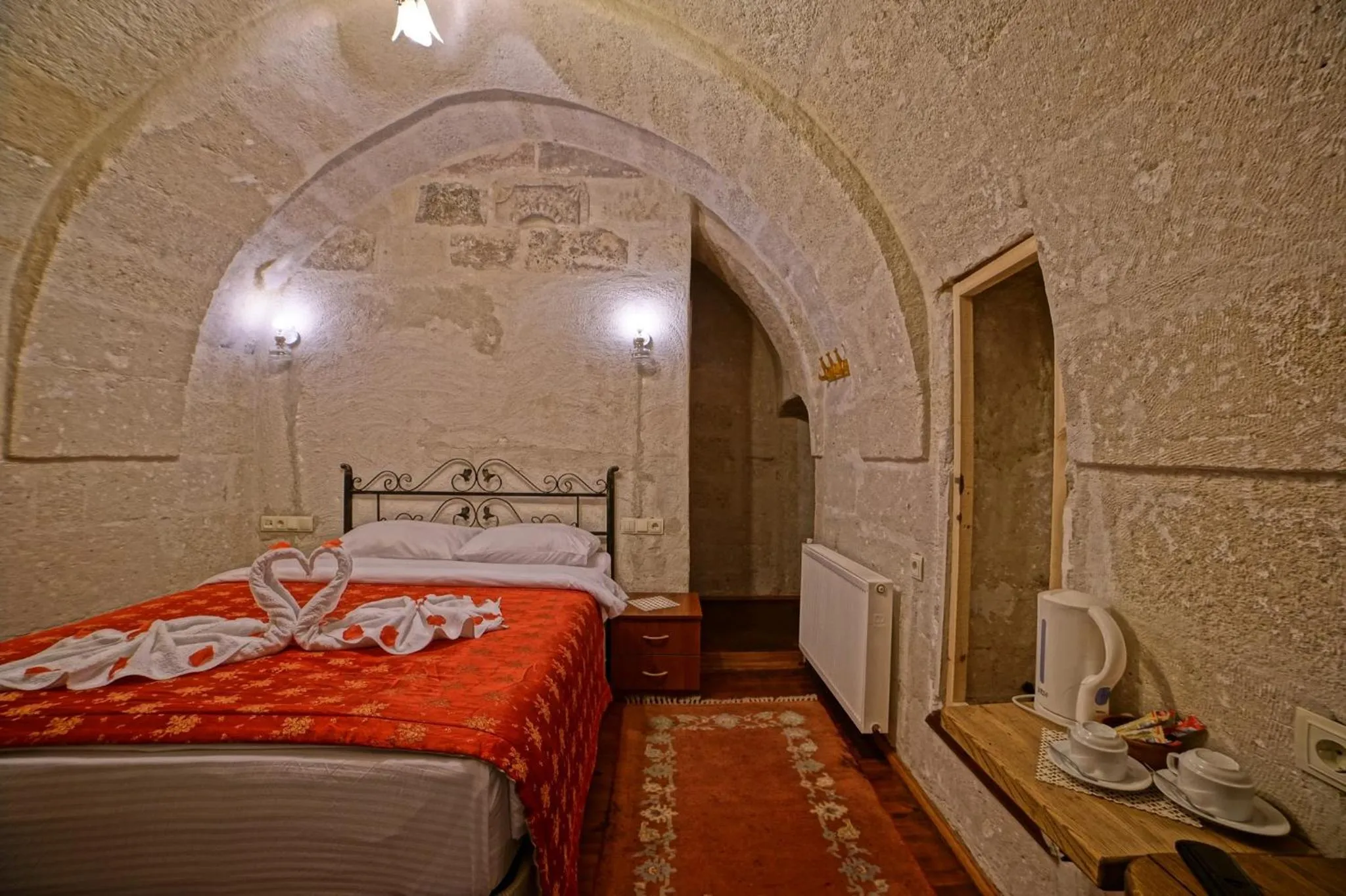 Bed in Melek Cave Hotel