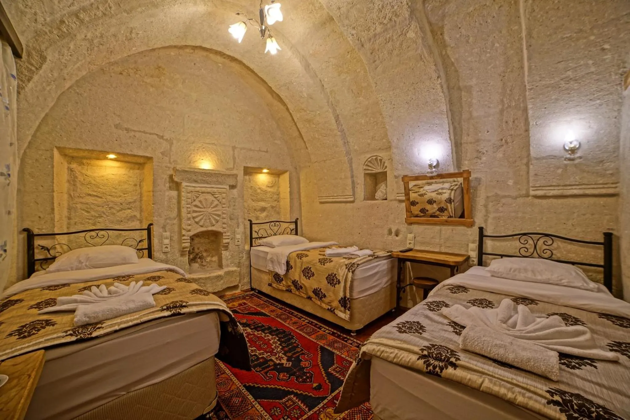 Bed in Melek Cave Hotel