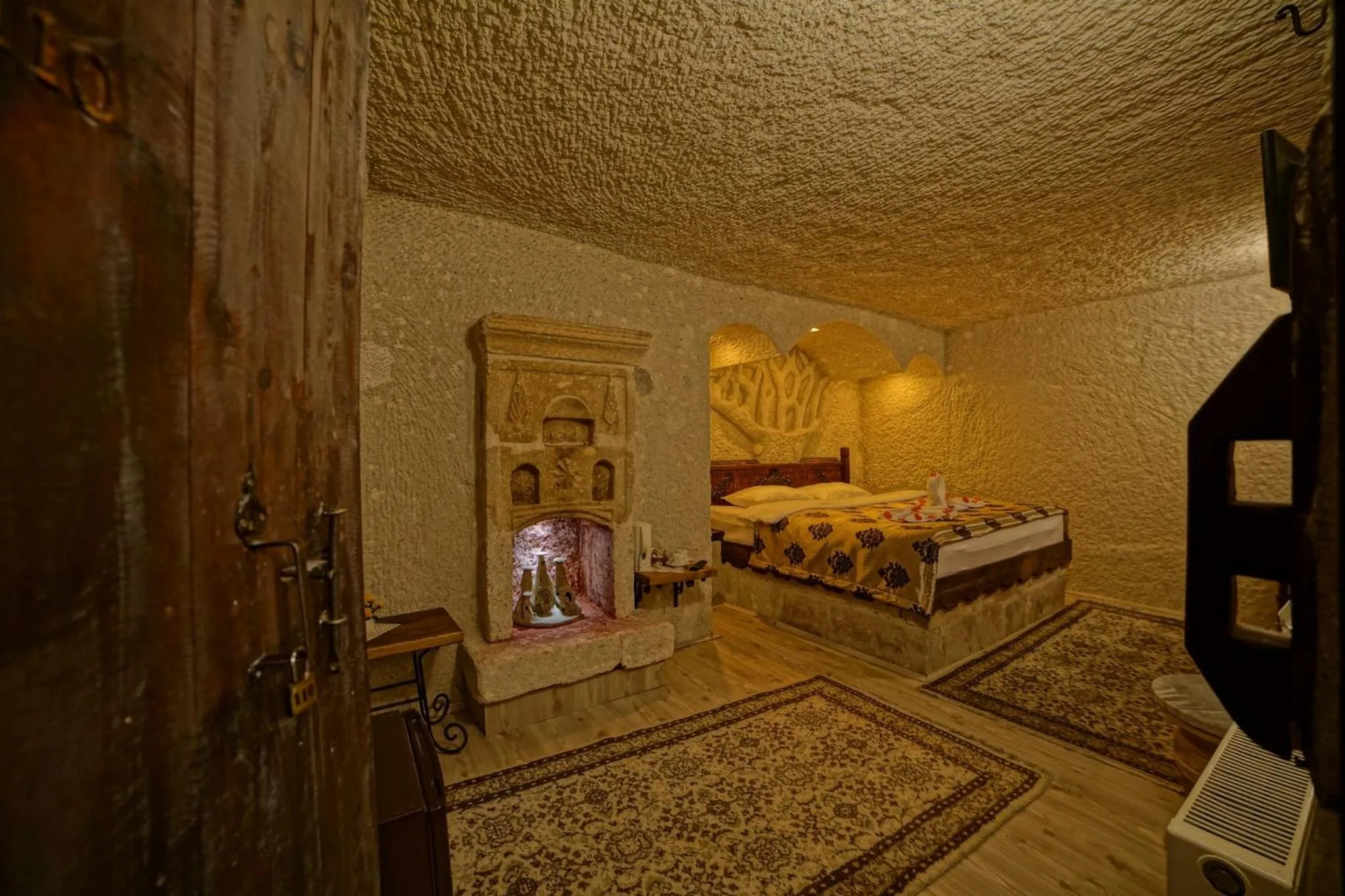 Bed in Melek Cave Hotel