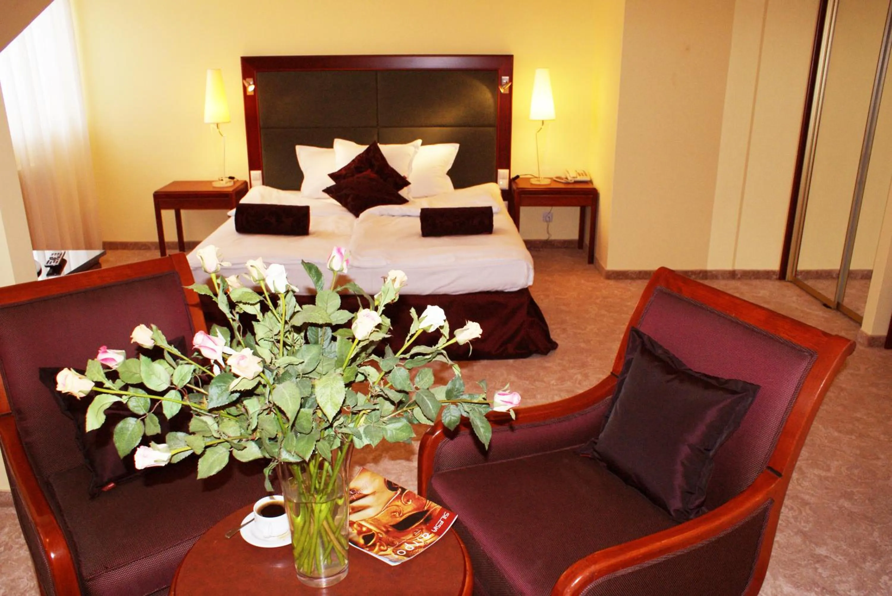 Decorative detail, Bed in Hotel Wilga by Katowice Airport