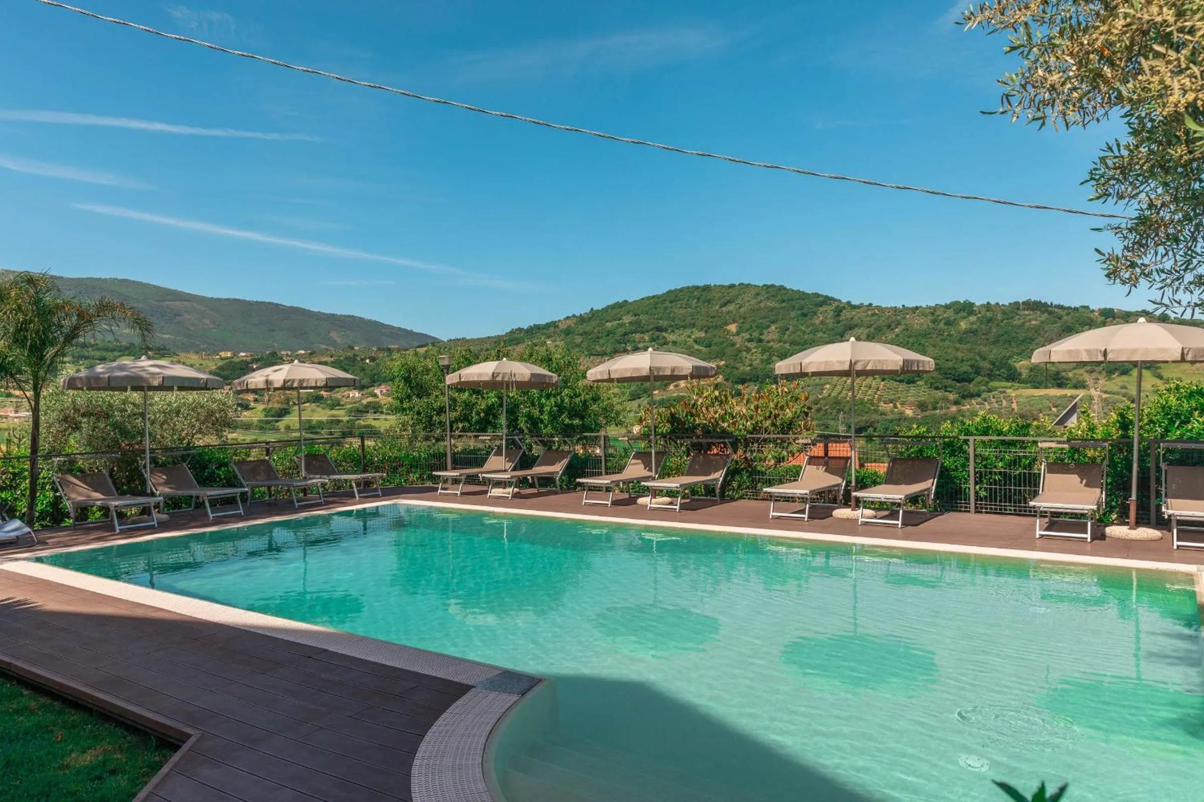 Pool view in B&B La Mortella
