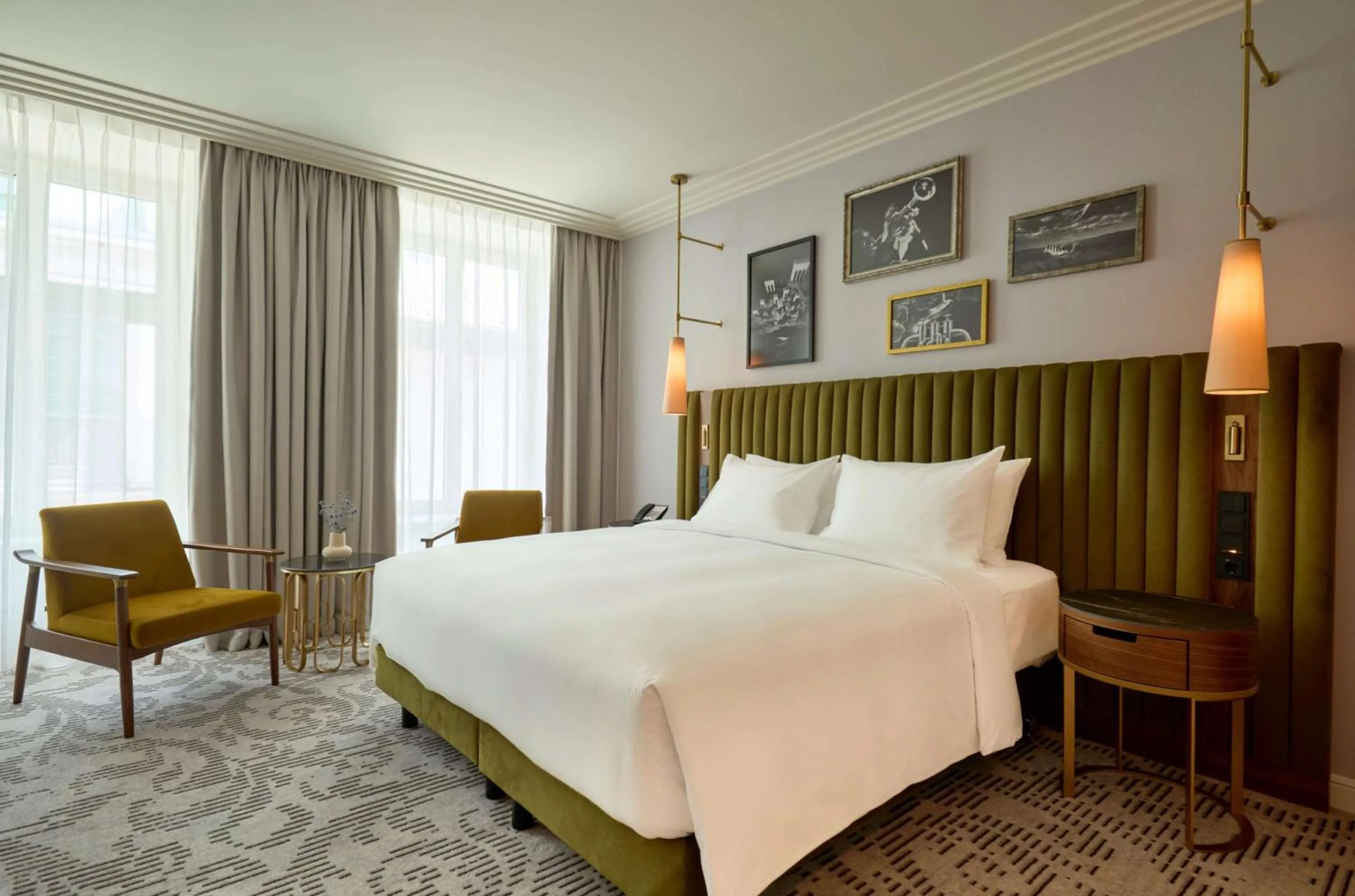 Bed in Hotel Saski Krakow Curio Collection by Hilton