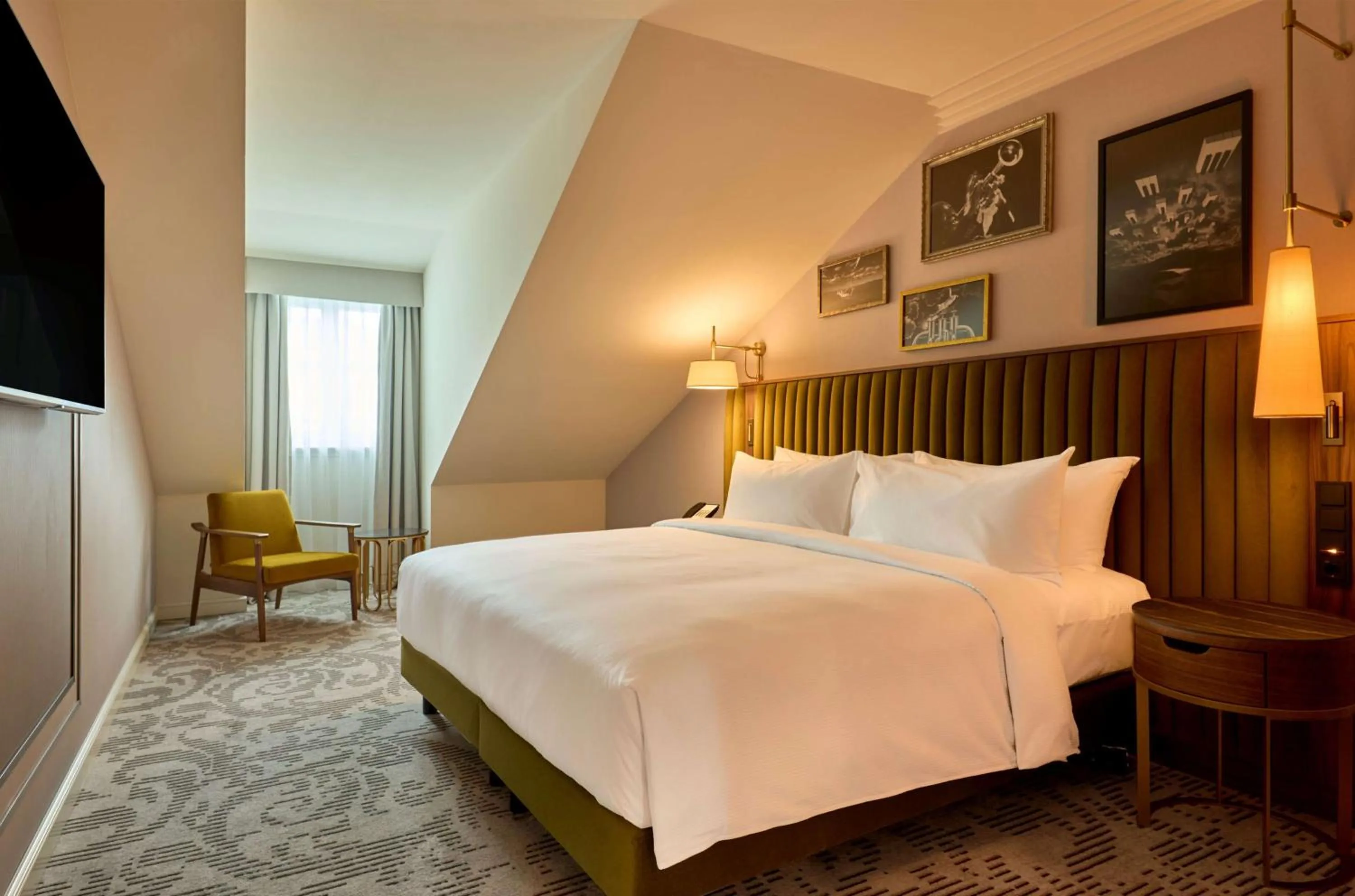 Bedroom, Bed in Hotel Saski Krakow Curio Collection by Hilton
