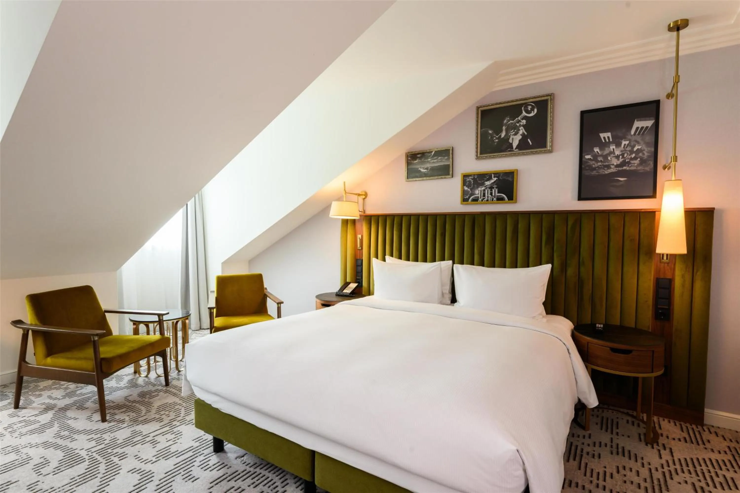 Bed in Hotel Saski Krakow Curio Collection by Hilton