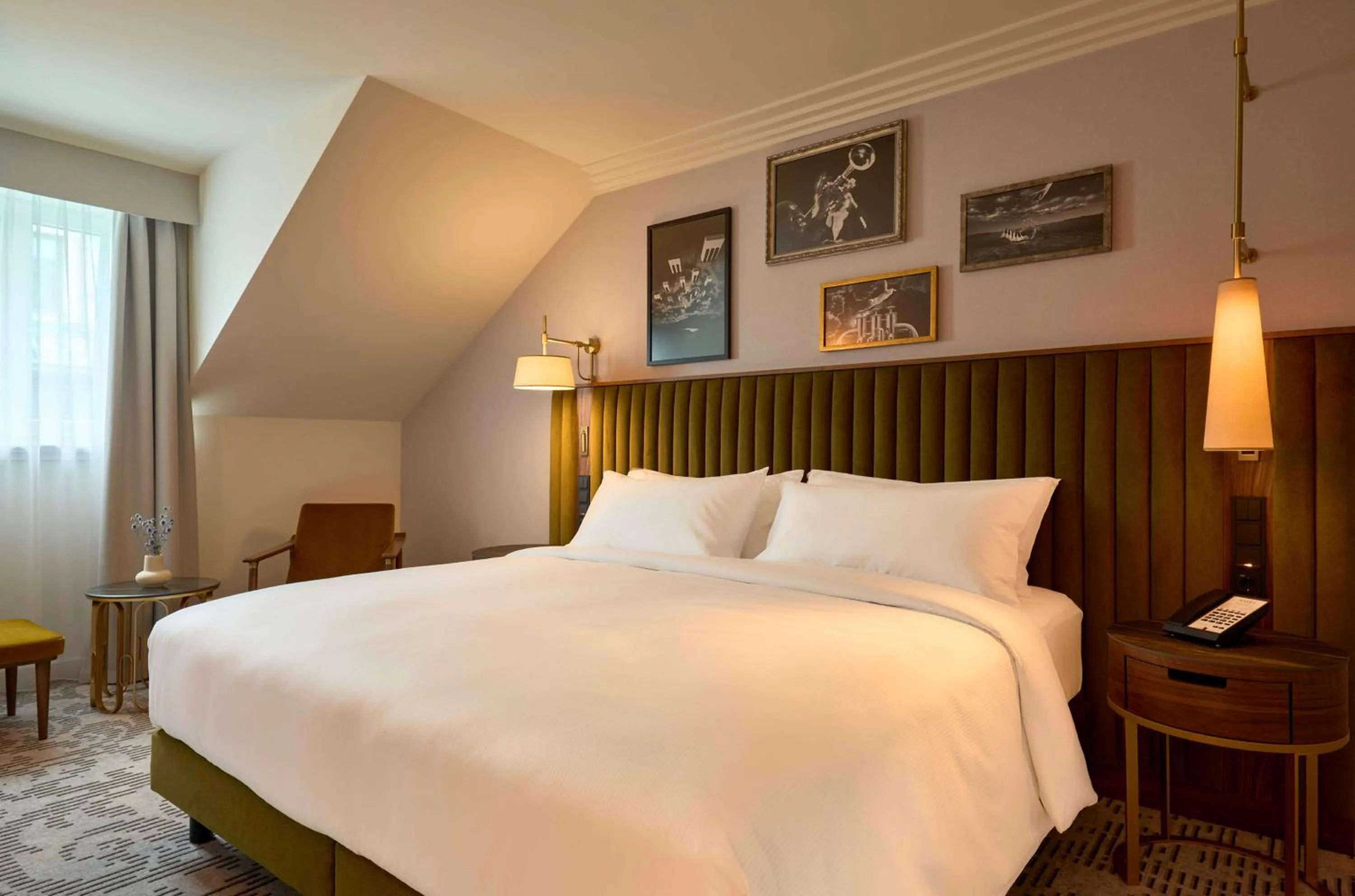 Bed in Hotel Saski Krakow Curio Collection by Hilton