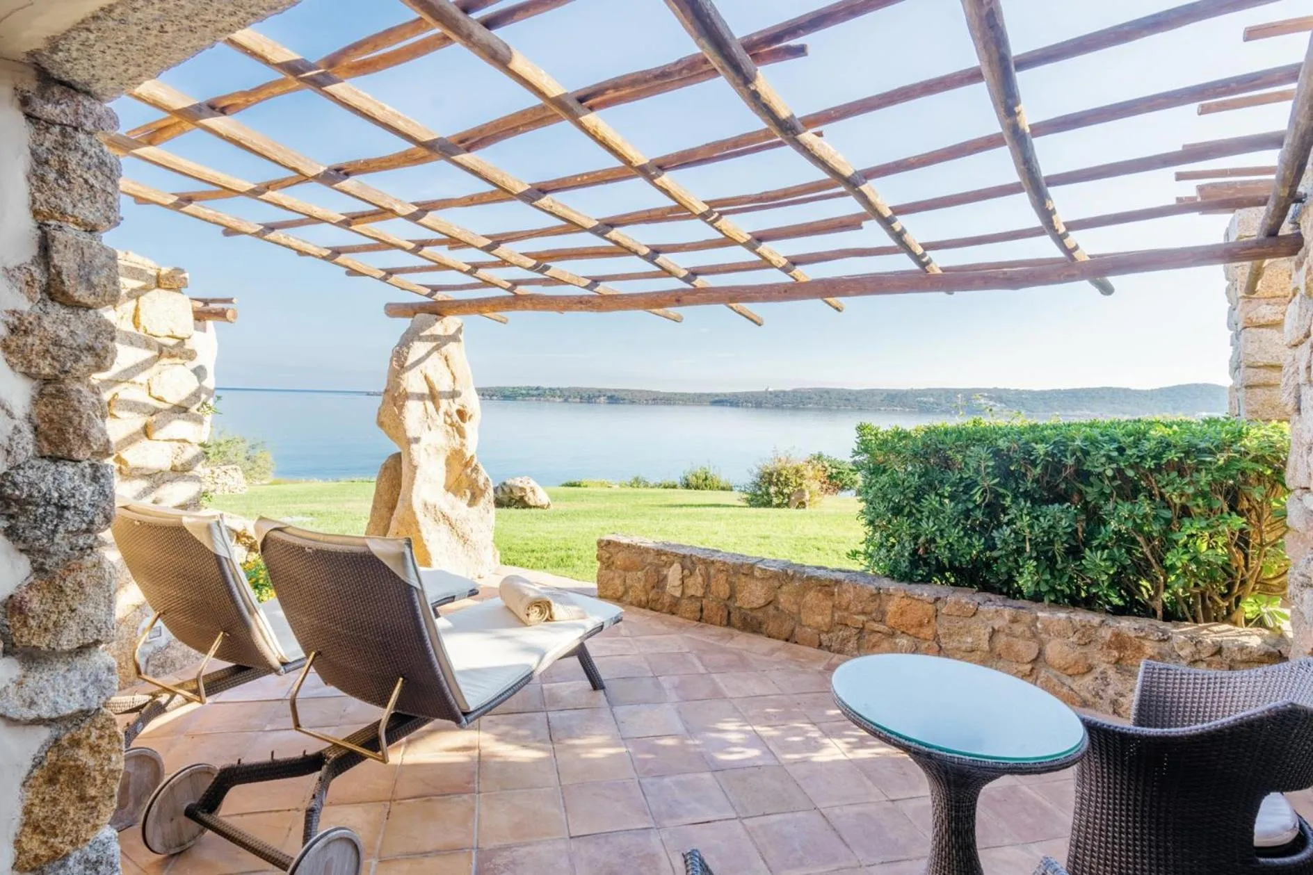 Patio in Hotel Pitrizza, Costa Smeralda