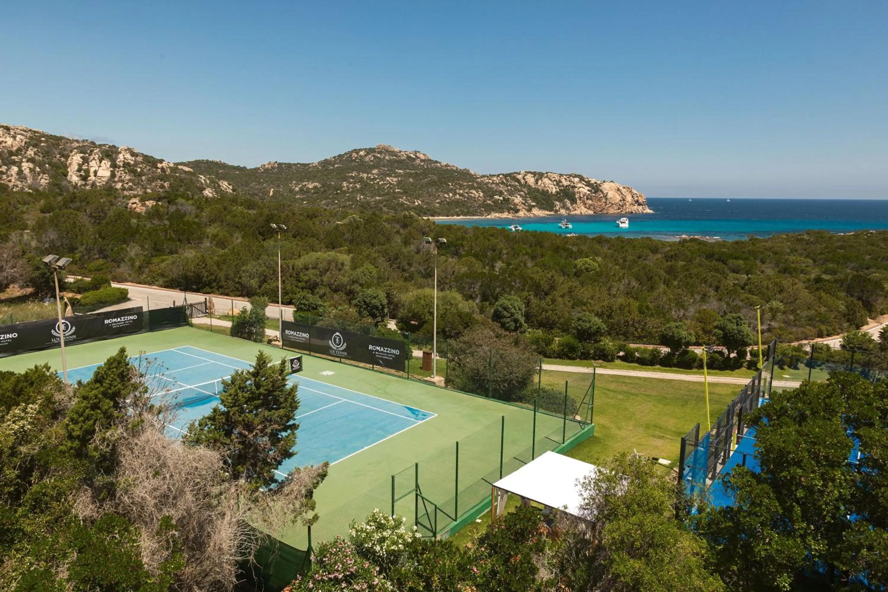 Tennis court in Romazzino, A Belmond Hotel, Costa Smeralda