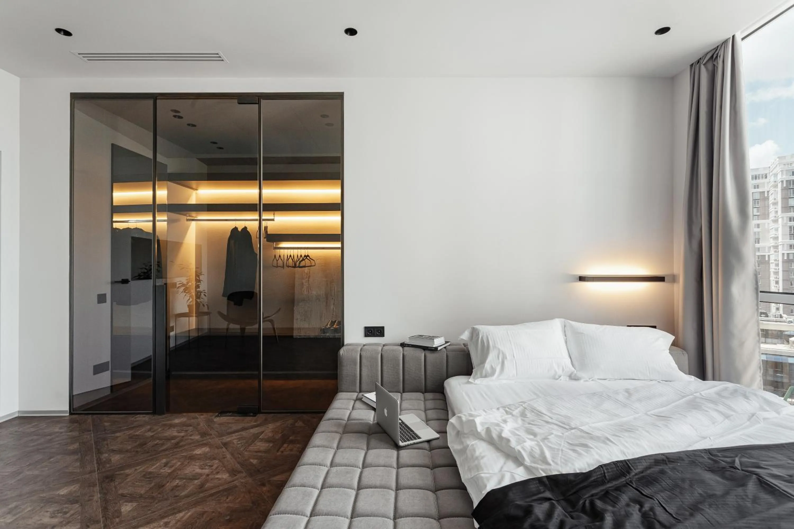 Bed in At Home Apartment