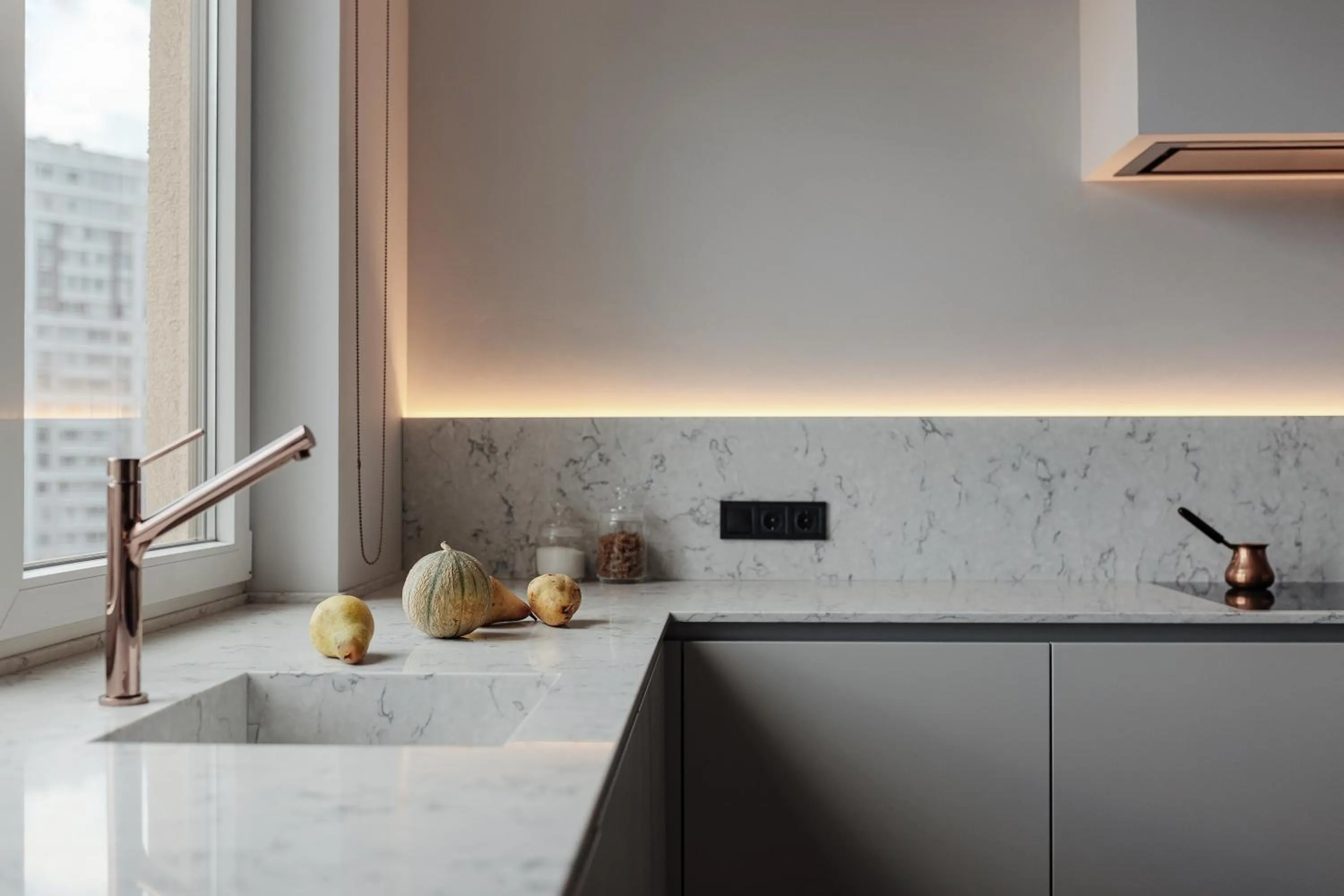 Kitchen or kitchenette in At Home Apartment