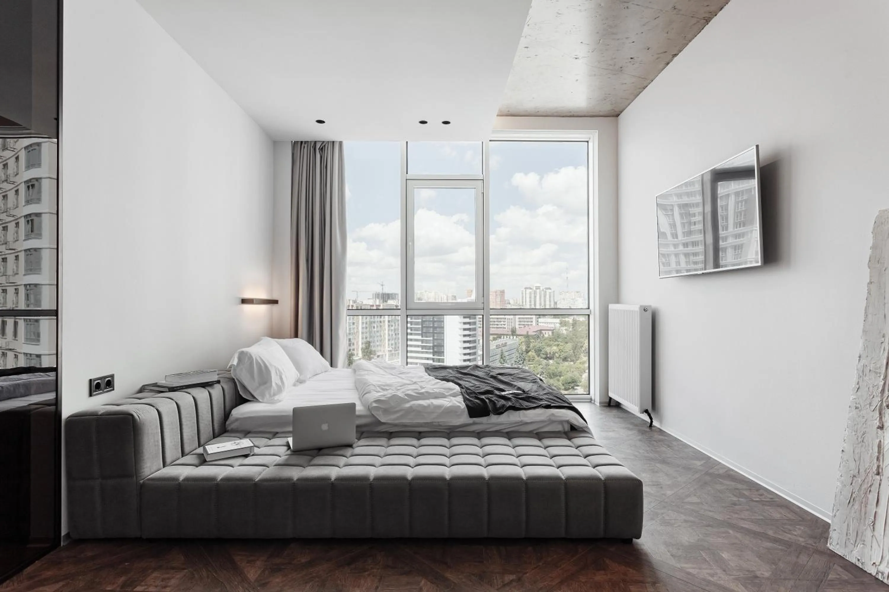 Bed in At Home Apartment