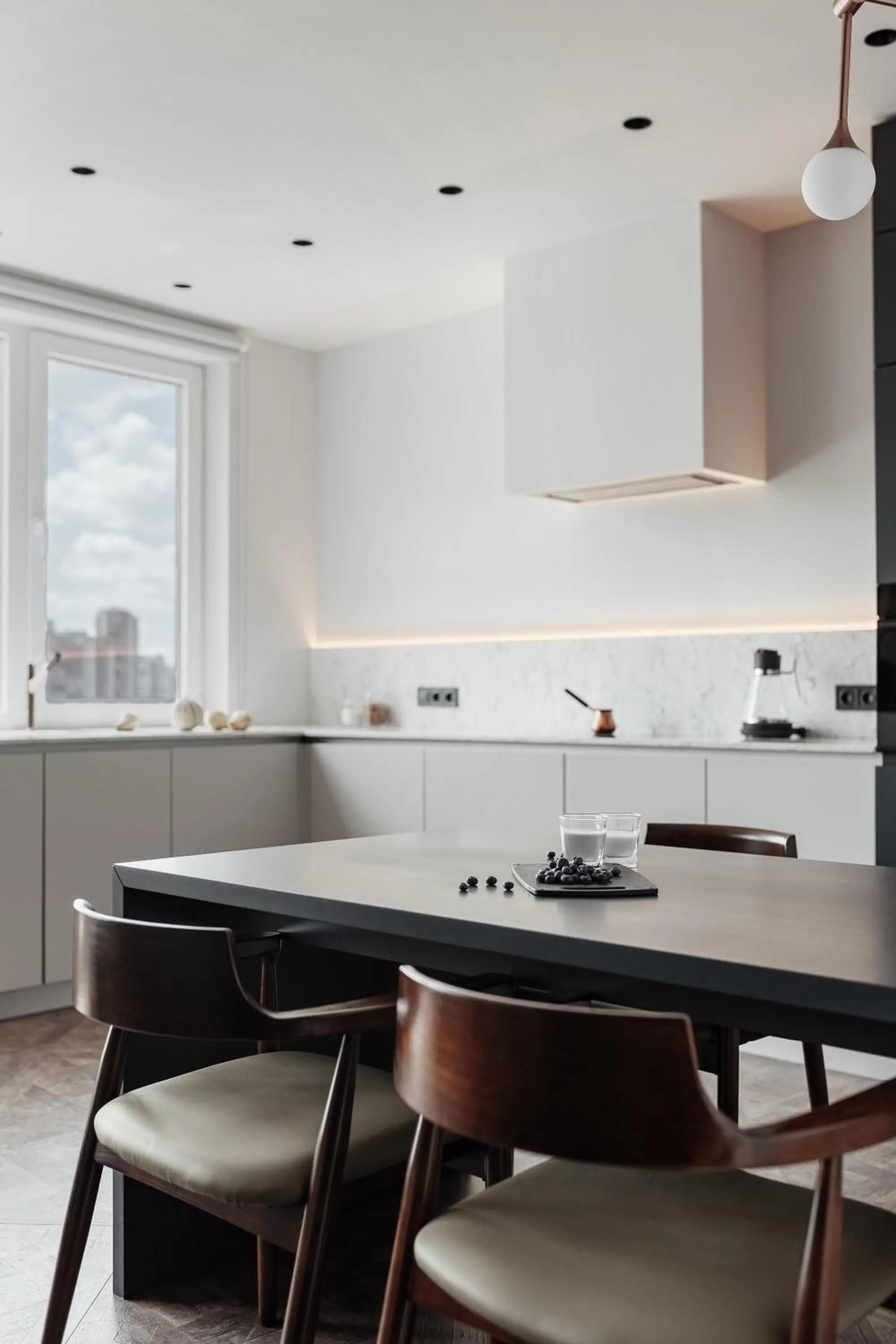 Kitchen or kitchenette in At Home Apartment