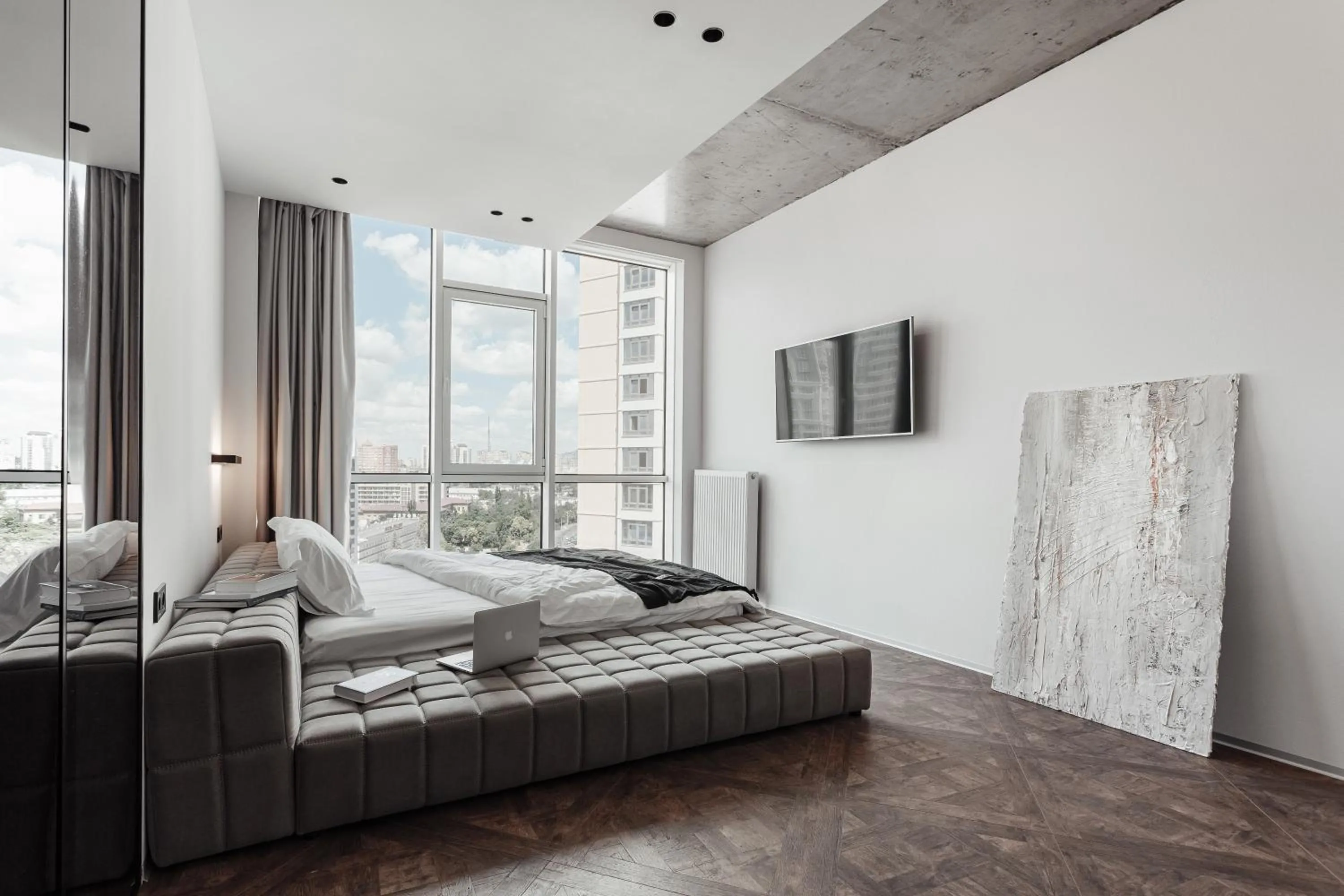Bed in At Home Apartment