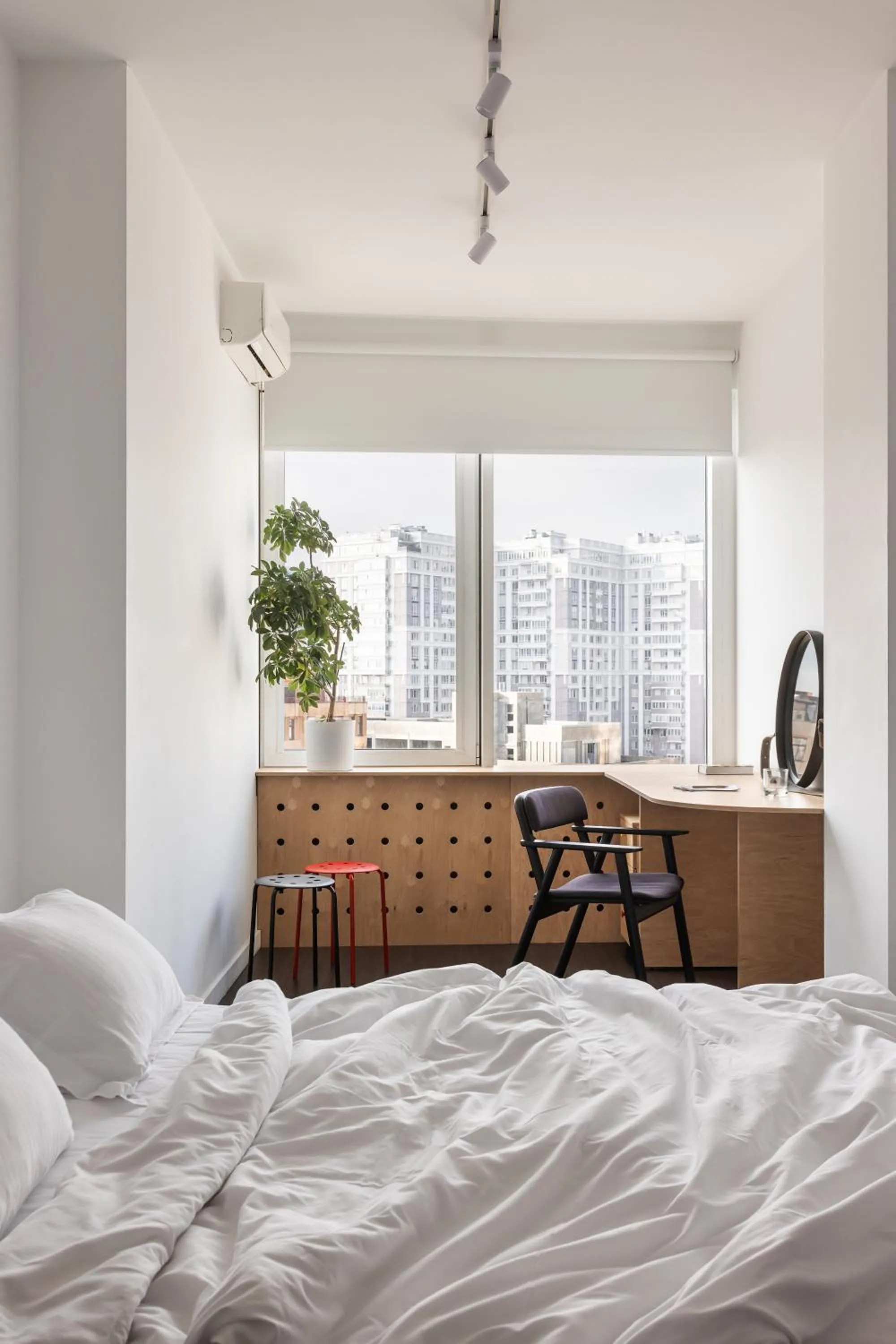 Bed in At Home Apartment