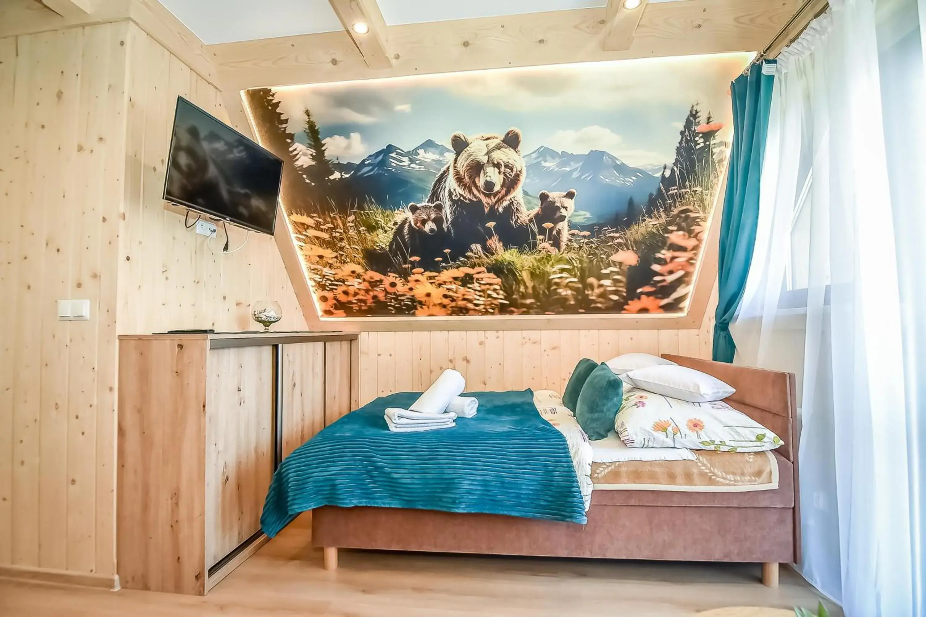 One-Bedroom Apartment with Balcony and Mountain View in Willa u Perełki One-Bedroom Apartment with Balcony and Mountain View in Willa u Perełki