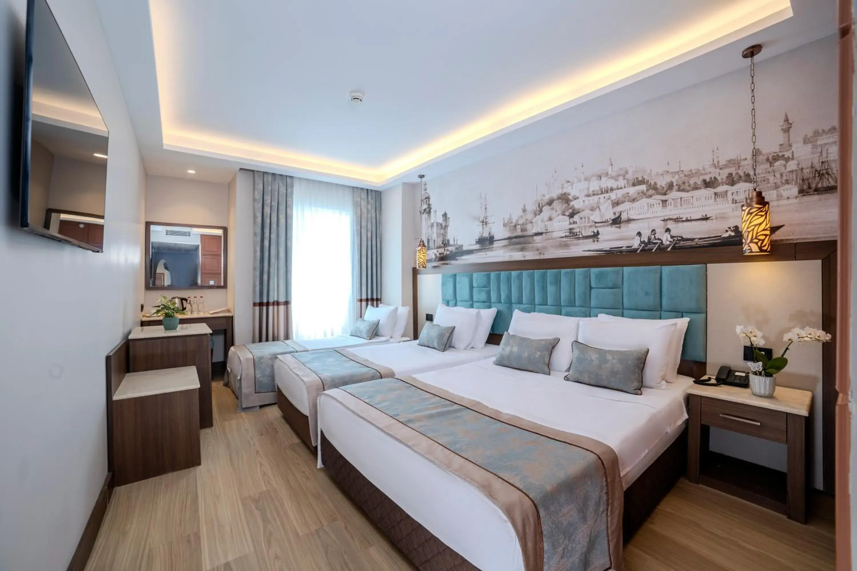 City view, Bed in Grand Hilarium Hotel City view, Bed in Grand Hilarium Hotel