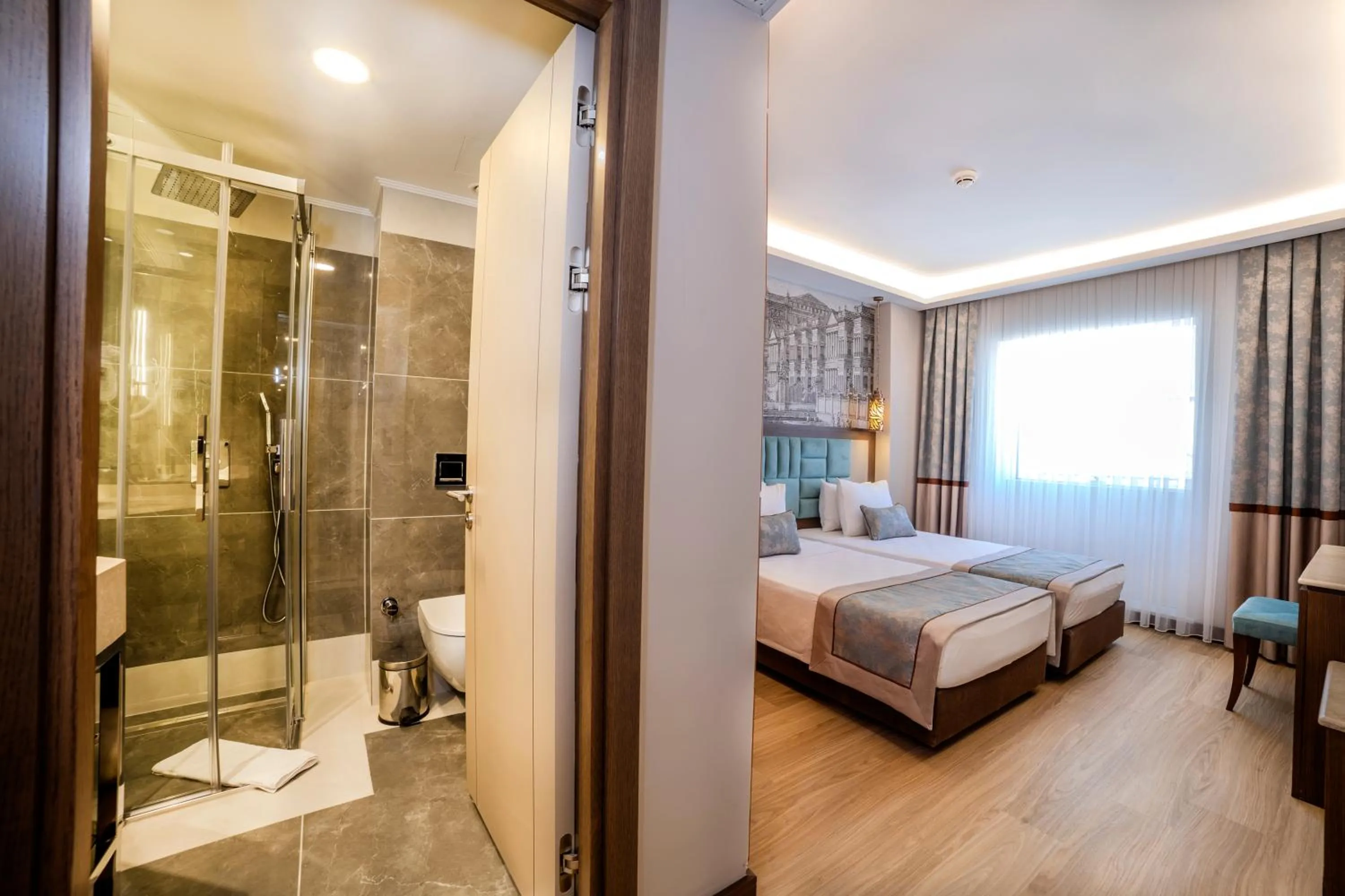 City view, Bed in Grand Hilarium Hotel