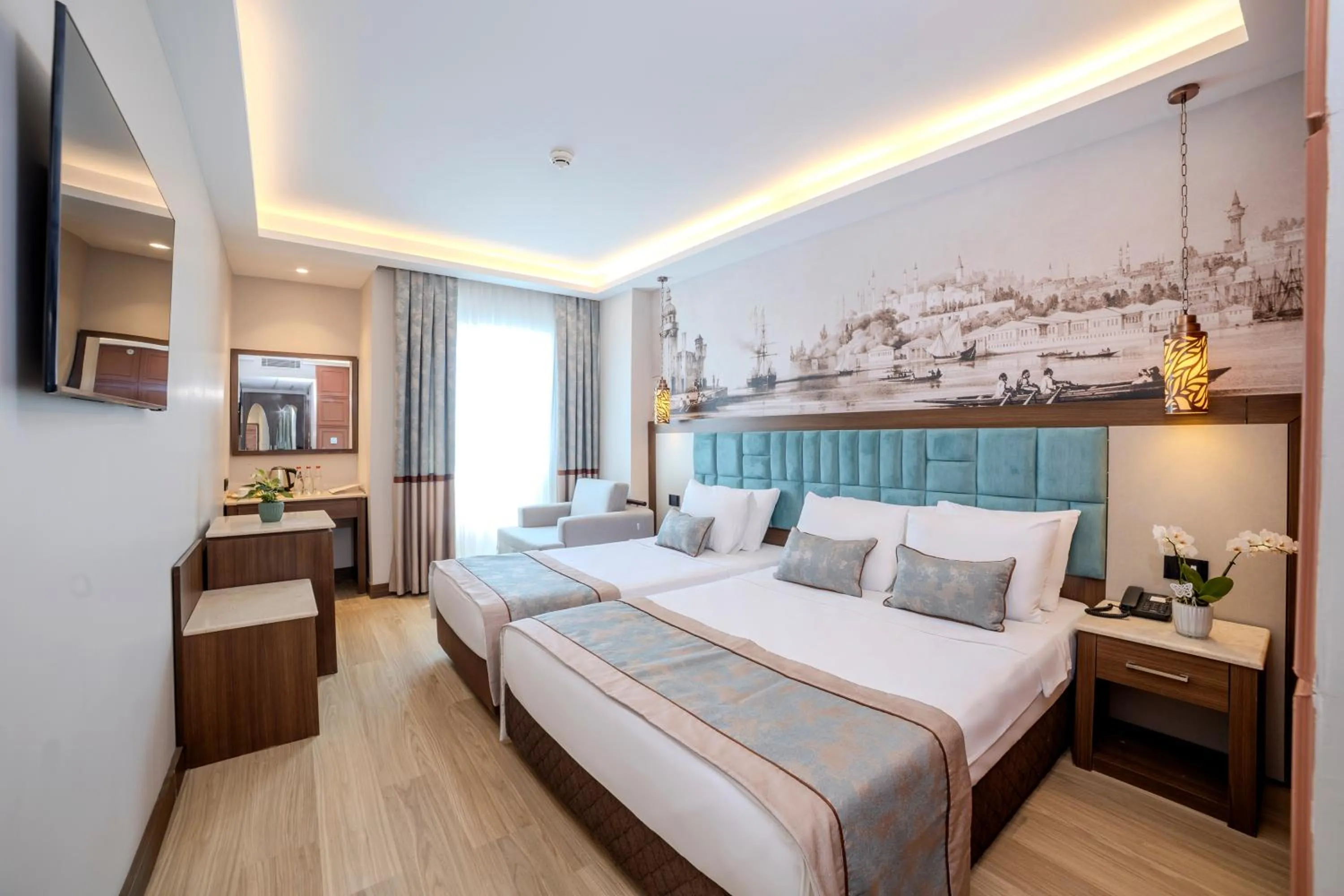 City view, Bed in Grand Hilarium Hotel