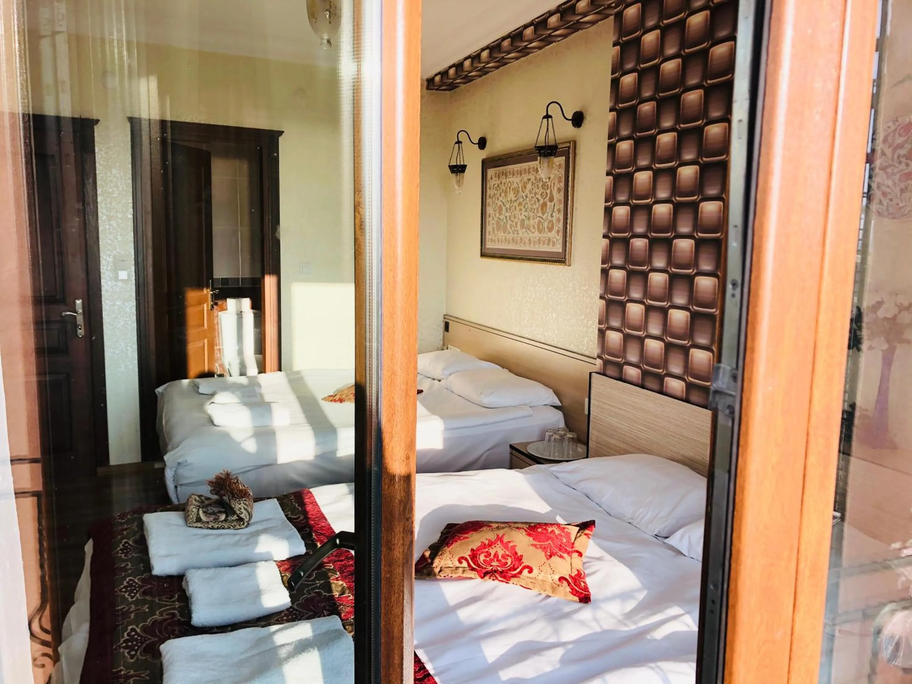 Decorative detail, Bed in Theodian Hotel