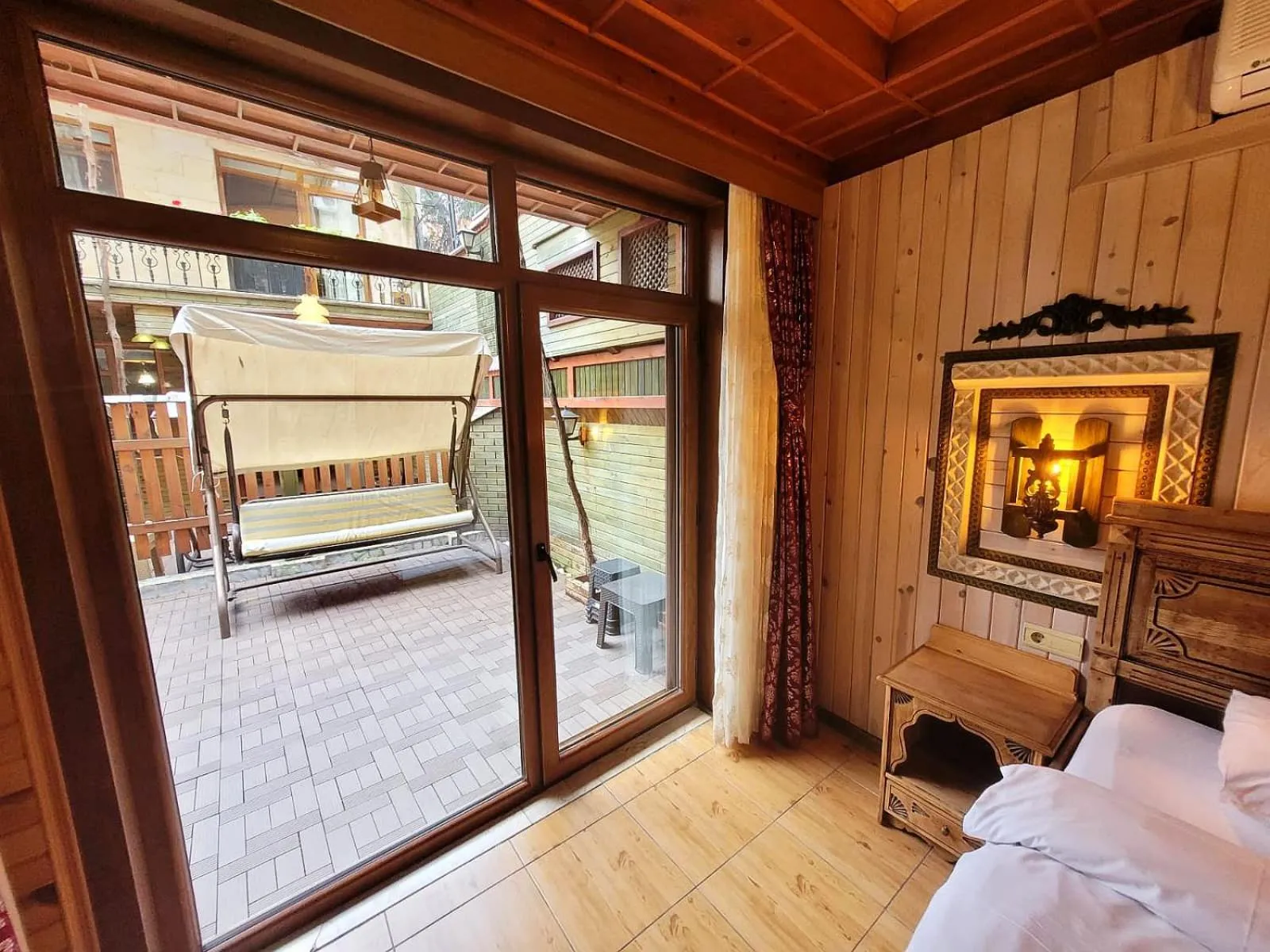 Patio, Bed in Saruhan Hotel