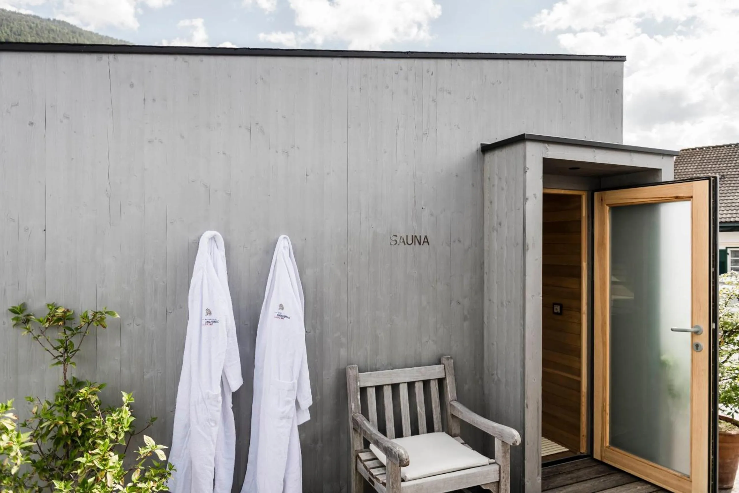 Sauna in Boutique & Gourmet Hotel Orso Grigio - Grauer Bär