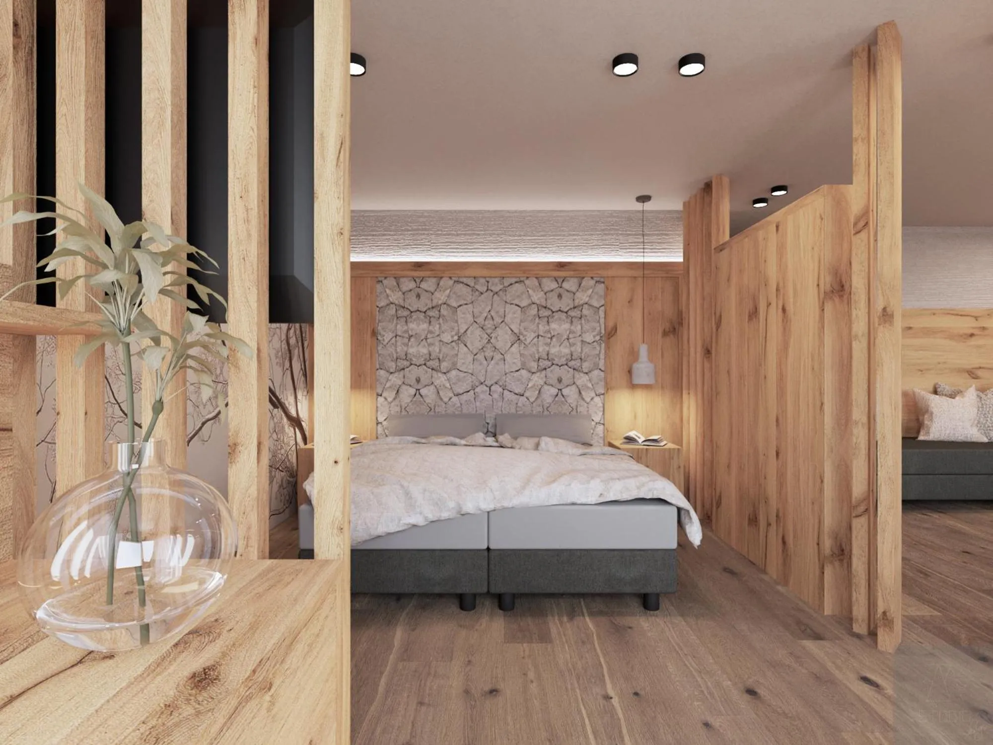 Bed in Sporthotel Romantic Plaza