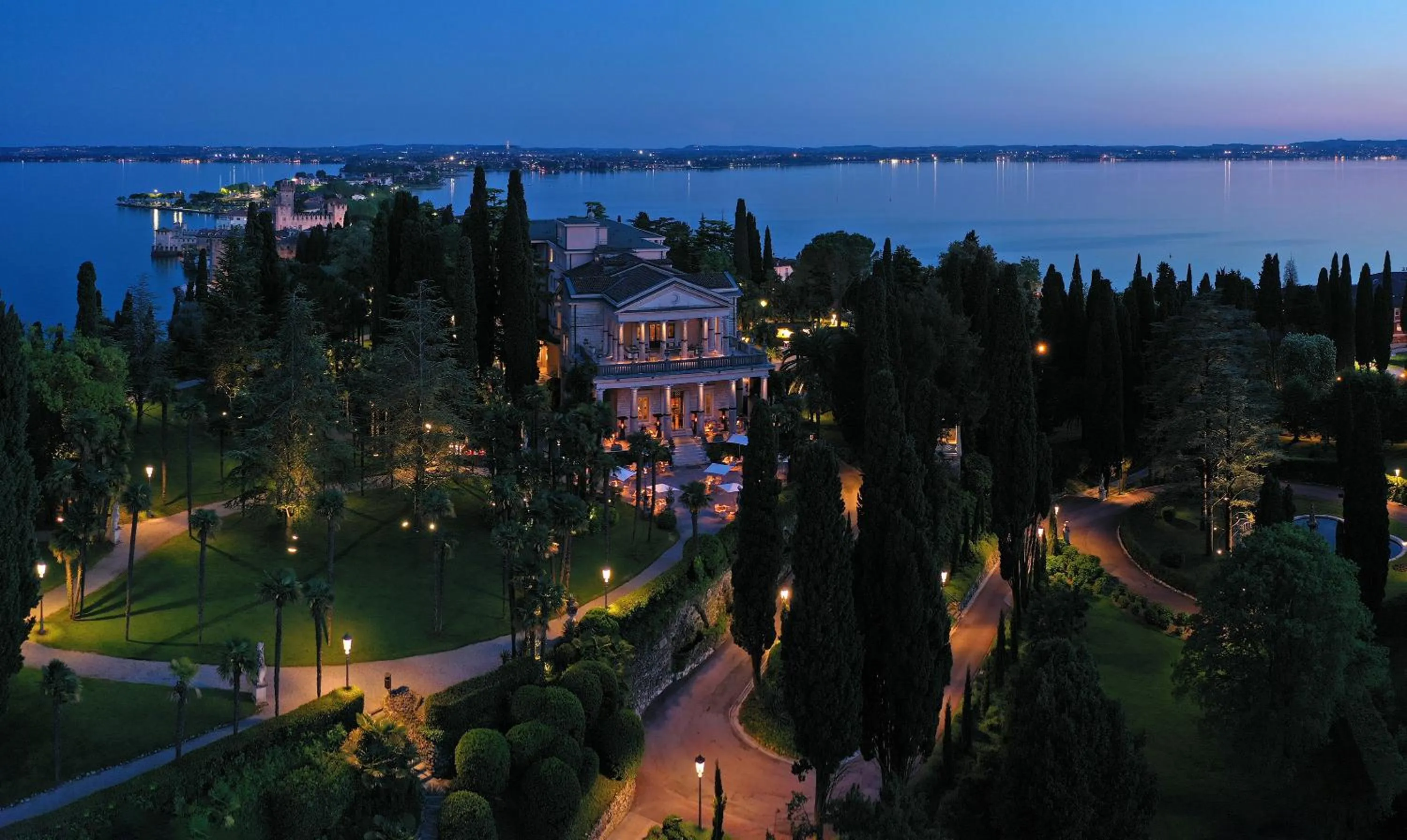 Bird's eye view in Villa Cortine Palace Relais Chateaux