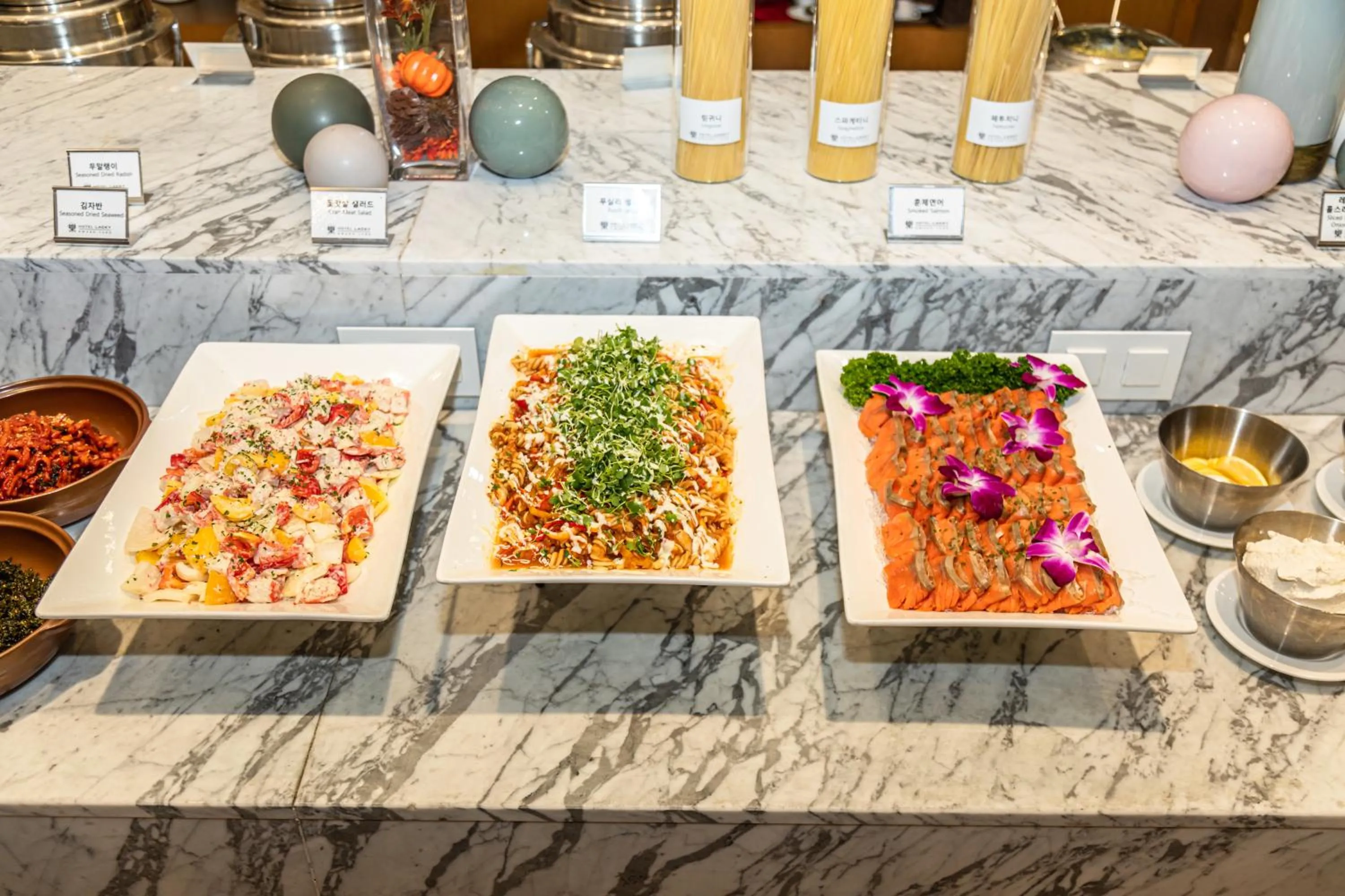 Buffet breakfast in Gwangyang Lacky Hotel