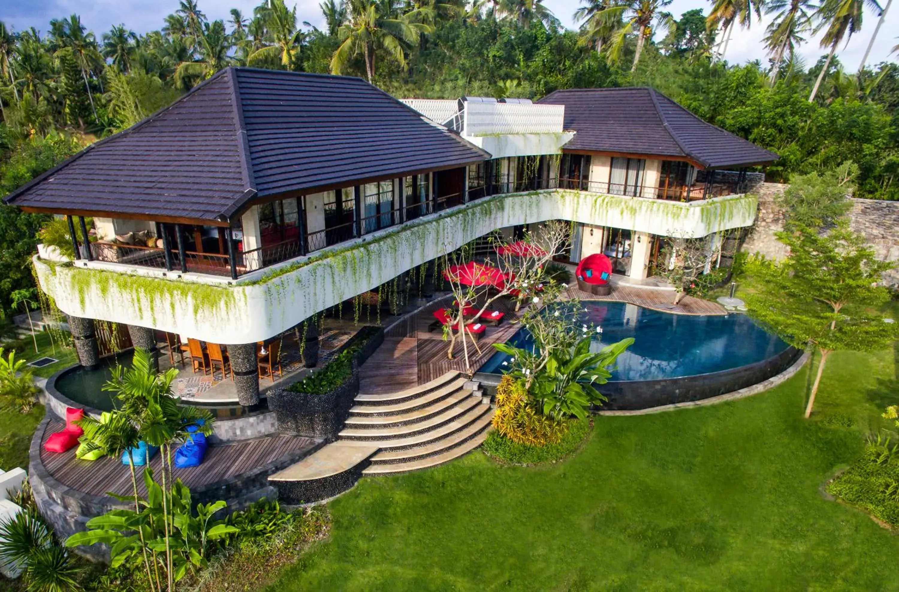 Bird's eye view in Villa Delmara at Balian Beach By Amerta Experience Bird's eye view in Villa Delmara at Balian Beach By Amerta Experience