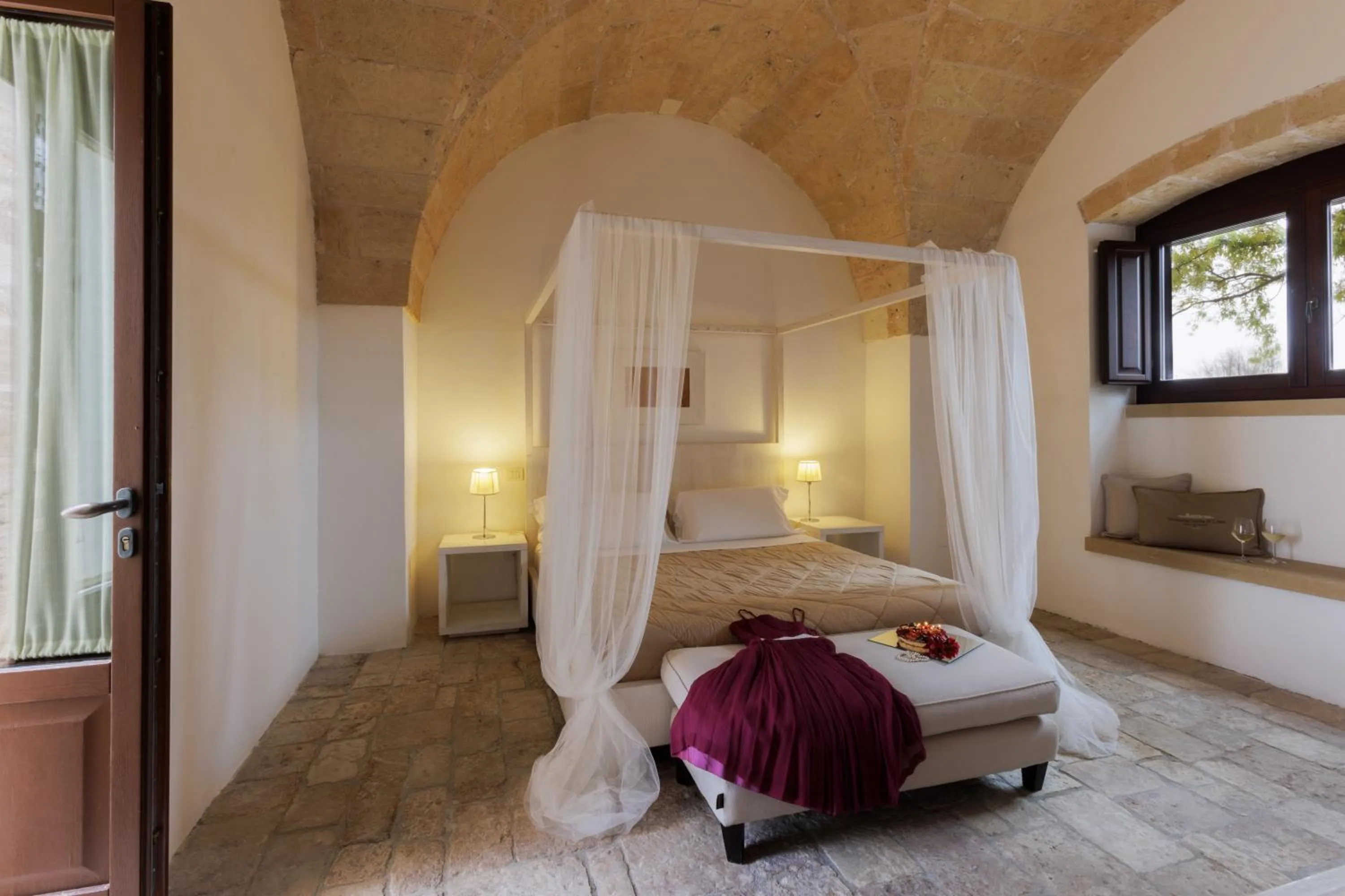 Bed in Masseria Corda Di Lana Hotel & Resort