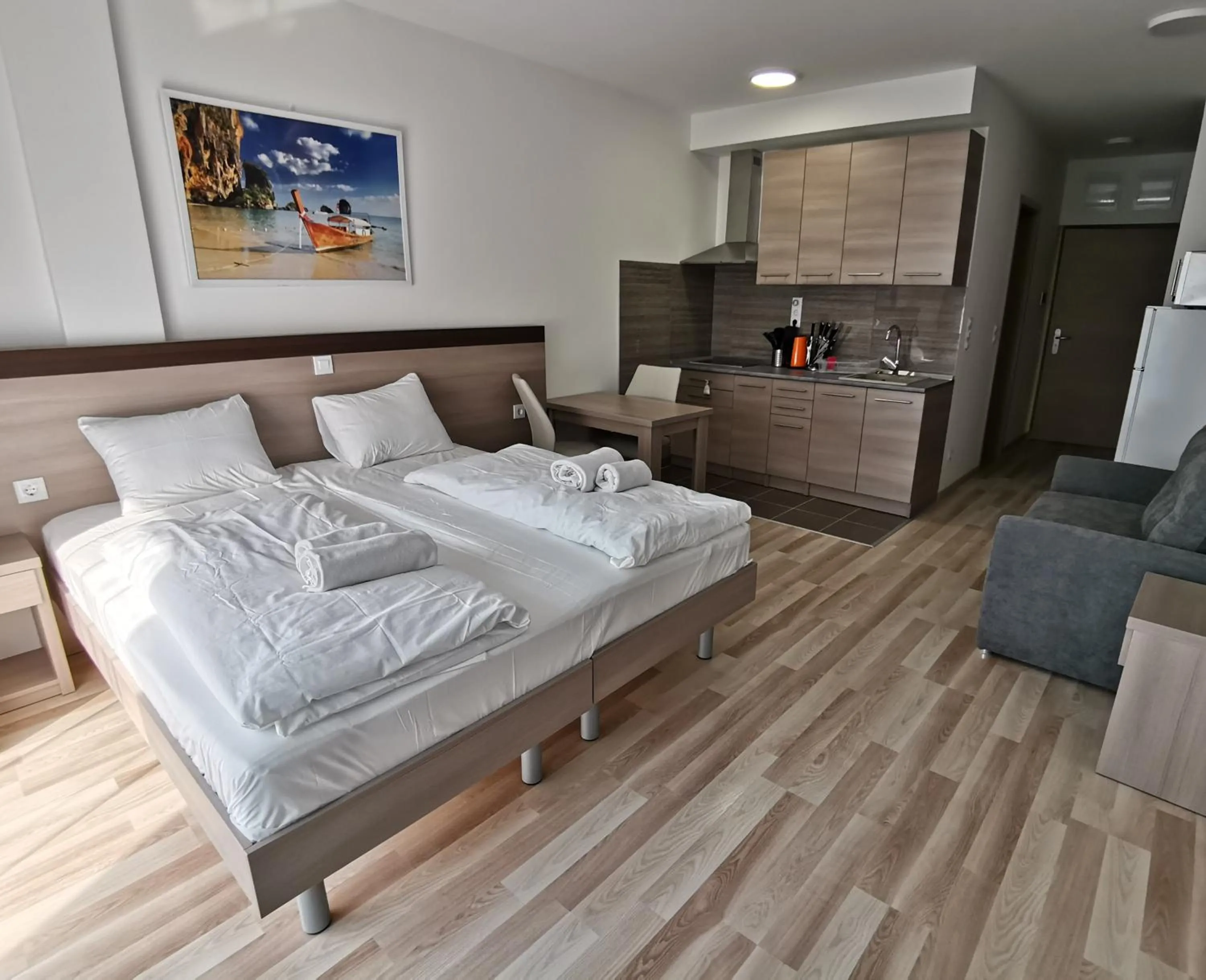 Bed in Corvin holiday Apartments hotel