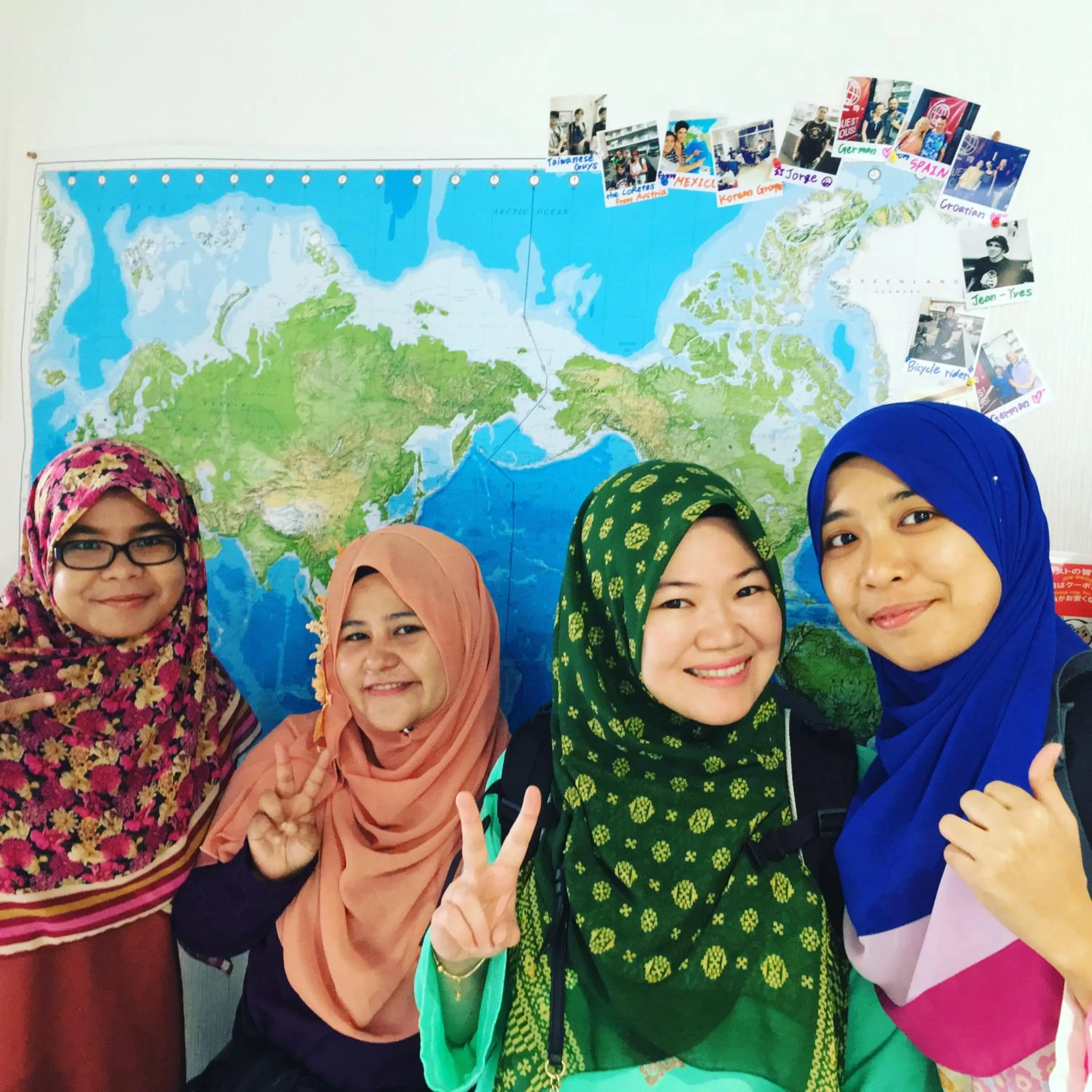 group of guests in OUCHI HOTEL Yokogawa