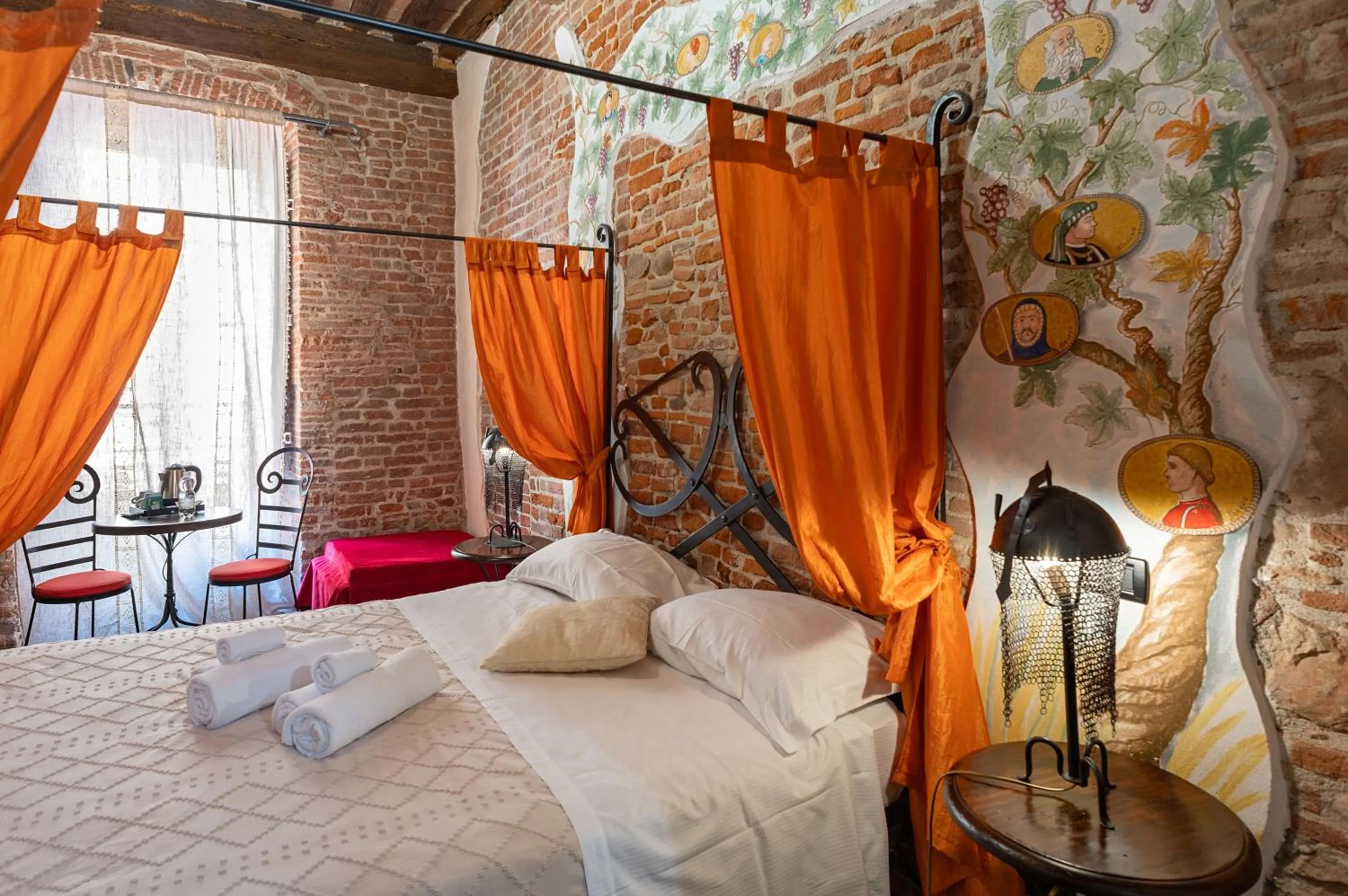 Bed in Antica Corte dei Principi Charming Rooms