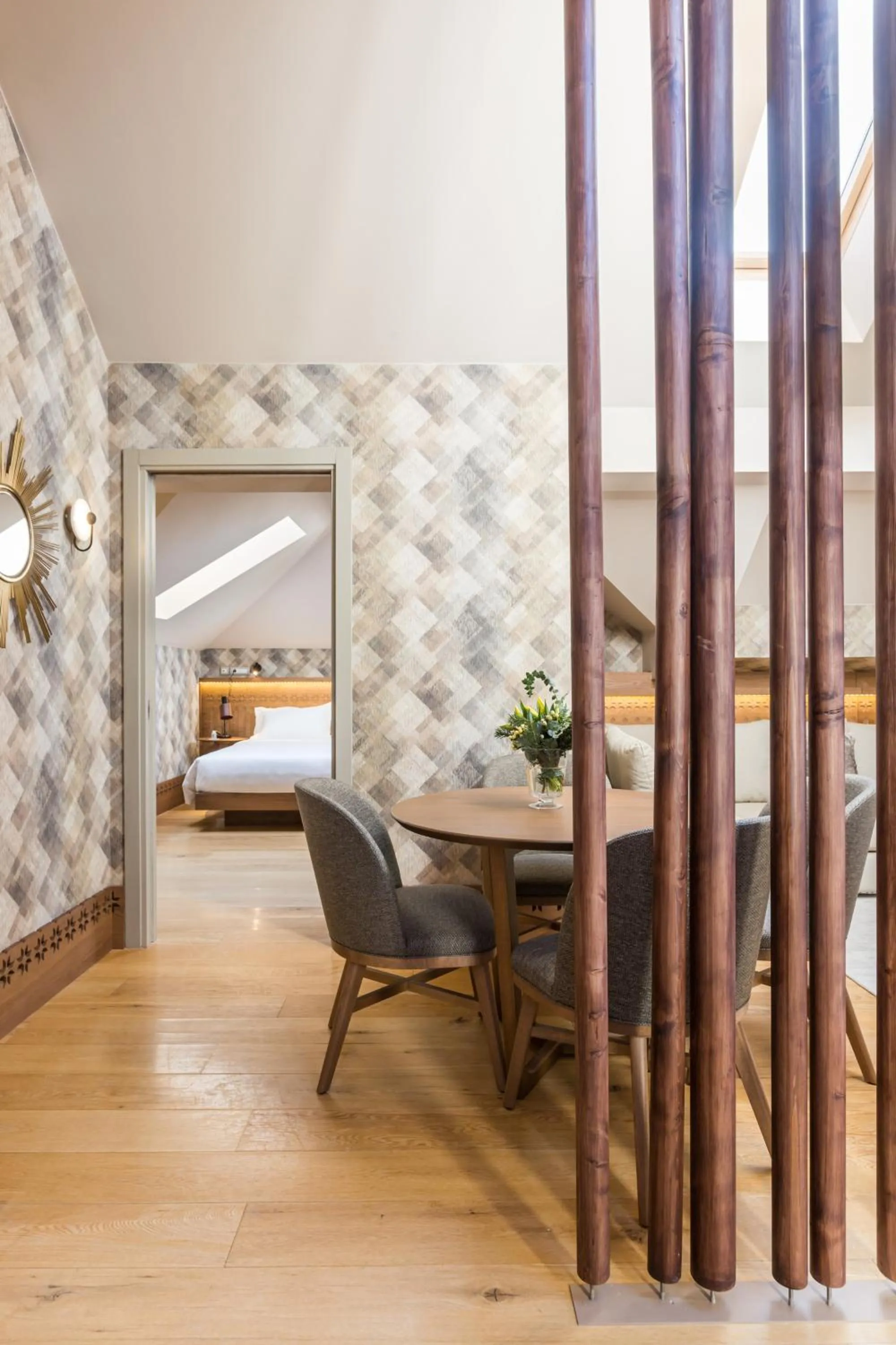 Living room, Bed in Grand Hotel Savoia Cortina d'Ampezzo, A Radisson Collection Hotel