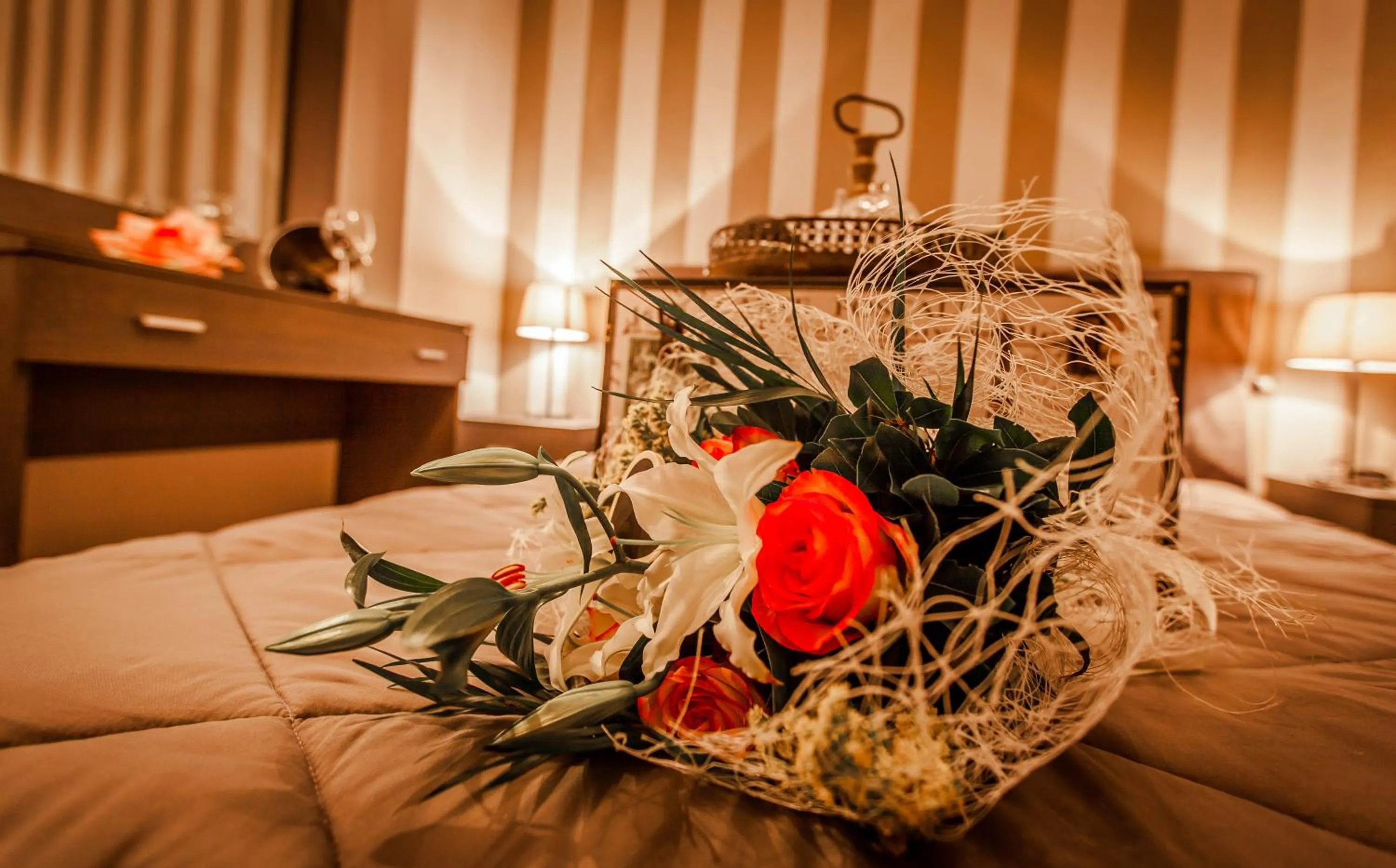 Decorative detail, Bed in Aqua Mare Sea Side Rooms