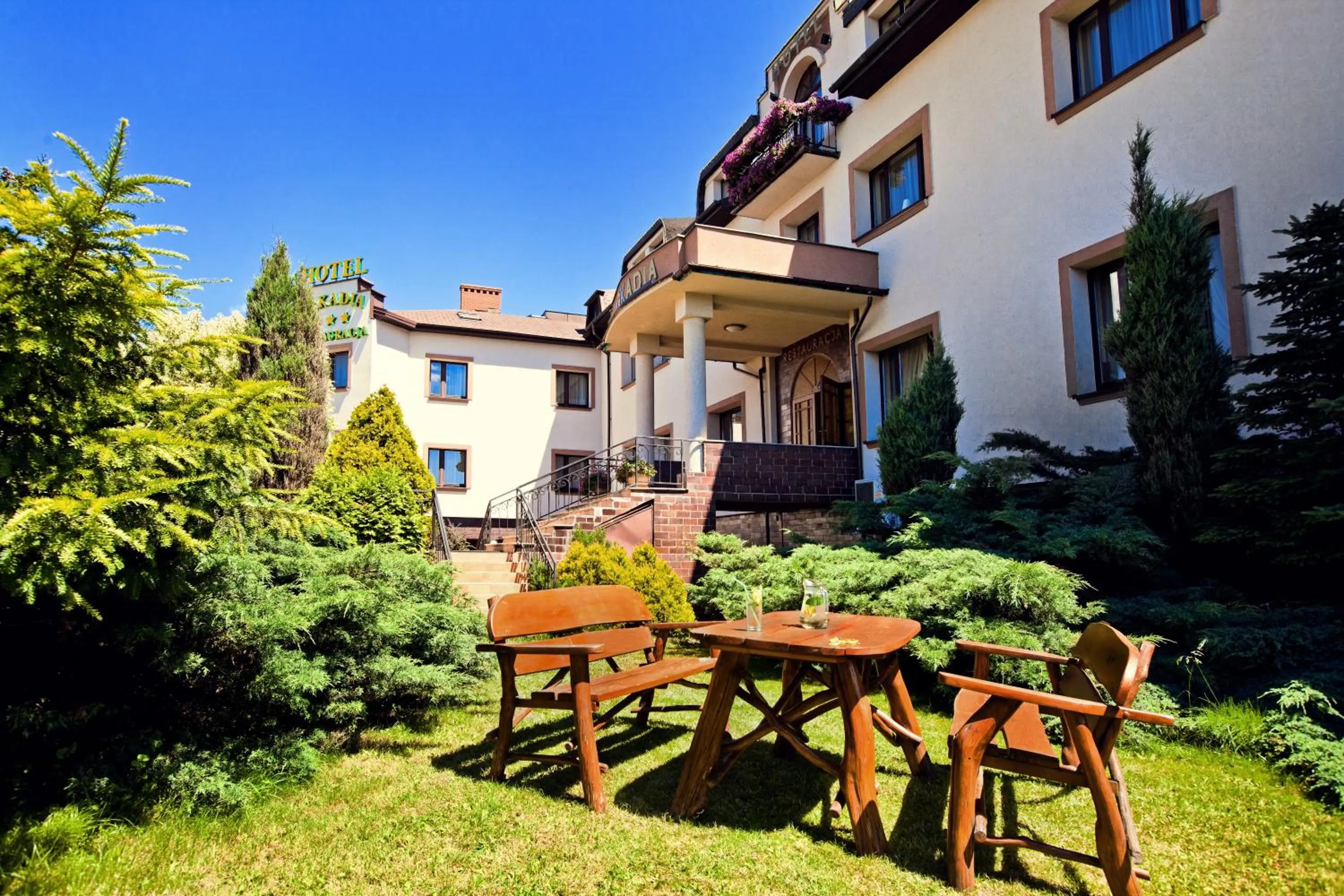Garden view in Hotel Arkadia