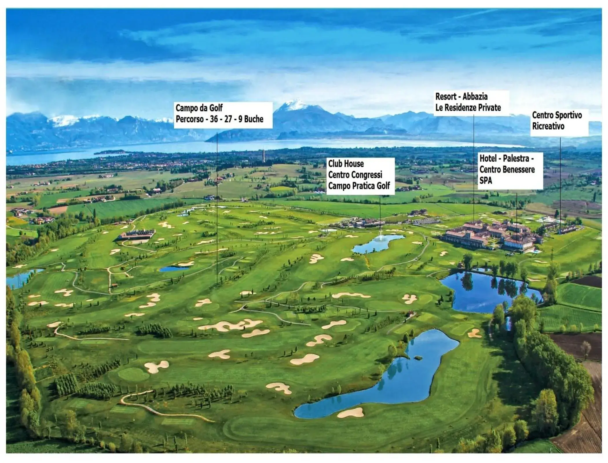Bird's eye view in Garda Hotel San Vigilio Golf Bird's eye view in Garda Hotel San Vigilio Golf