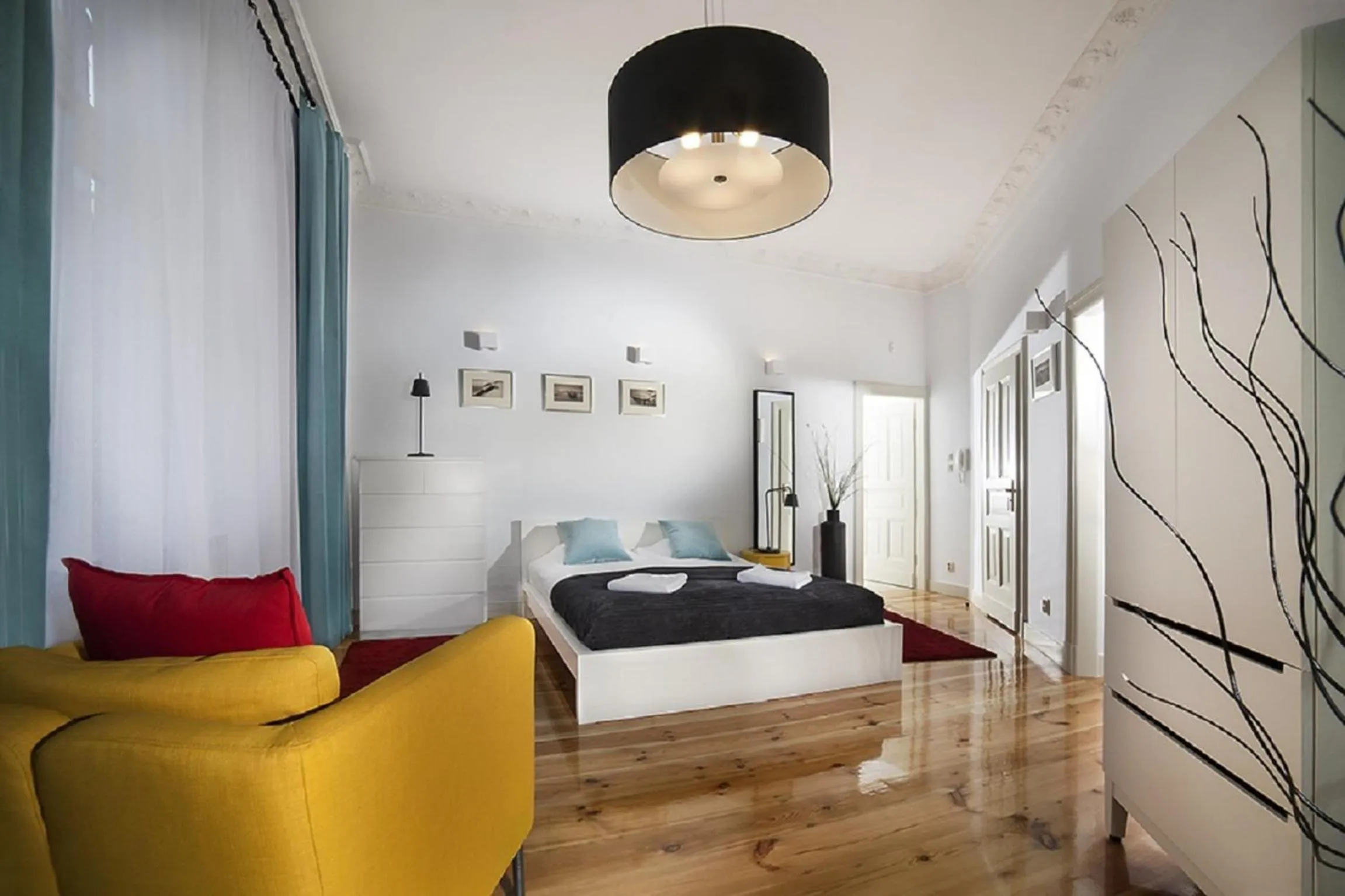 Bedroom, Bed in Apartamenty Pomarańczarnia