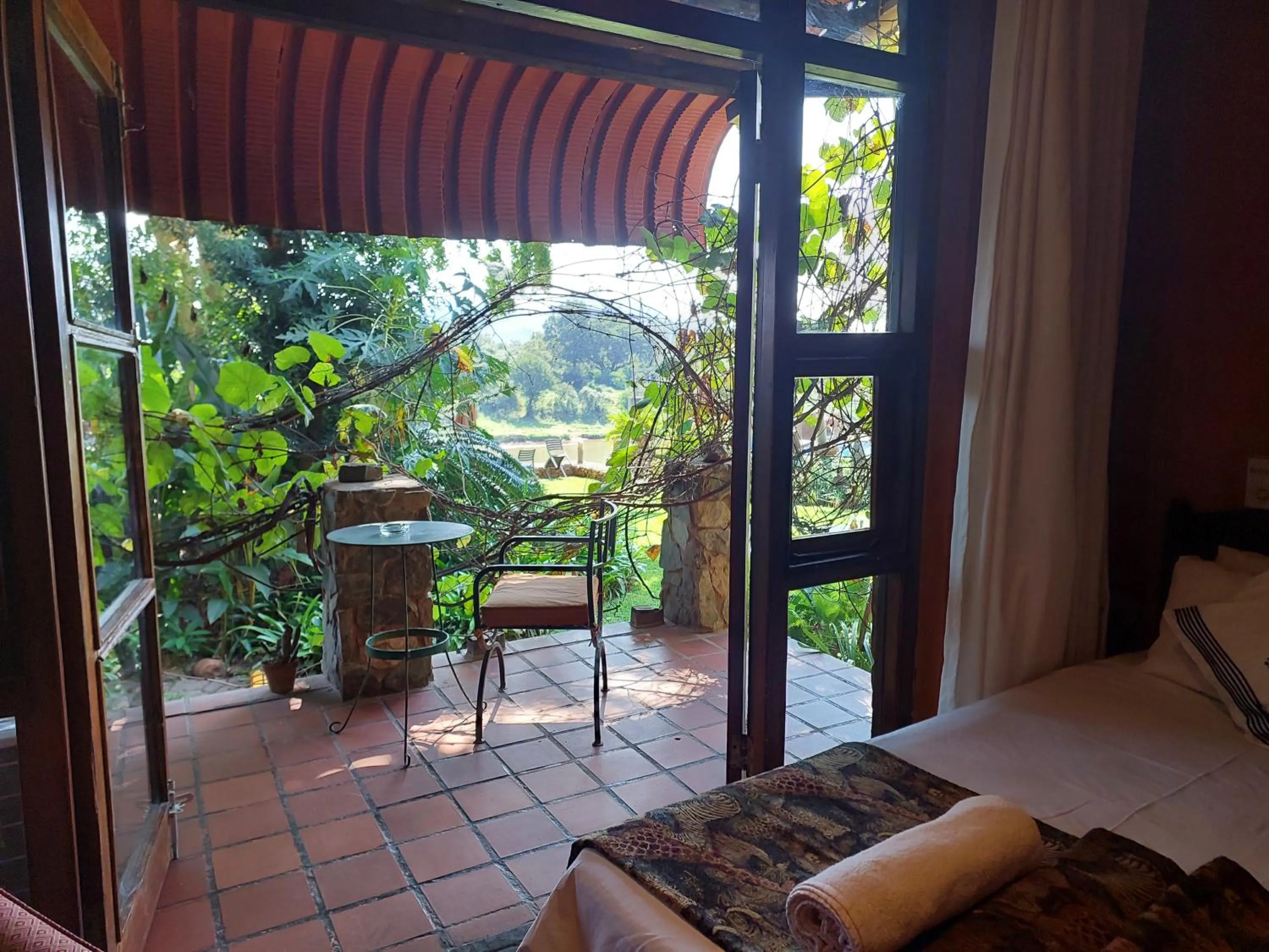 Patio in River House Lodge