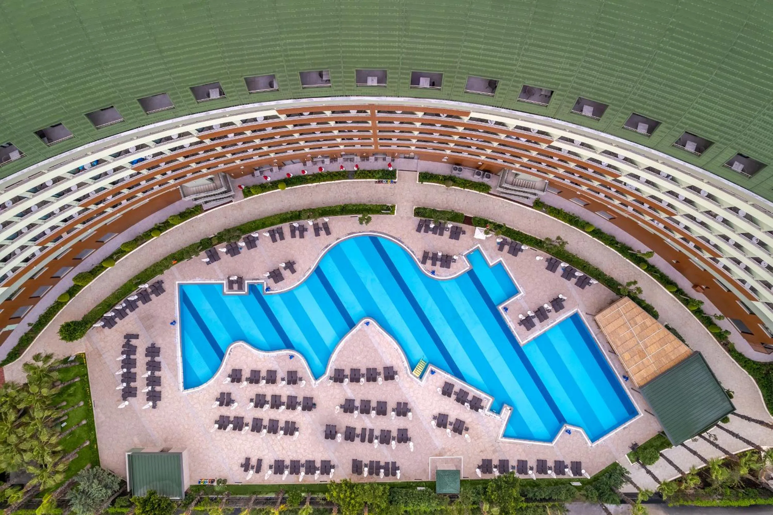 Pool view in Delphin Palace Hotel