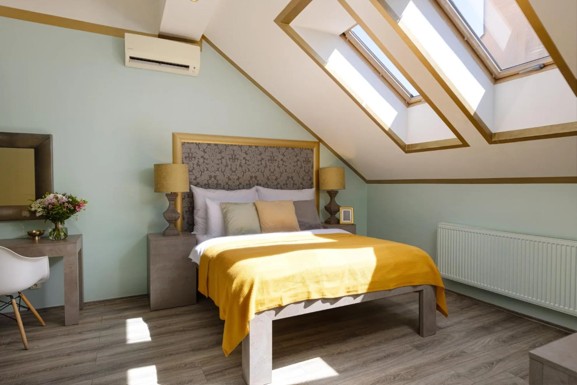 Bed in Salvatore Prague Rooms