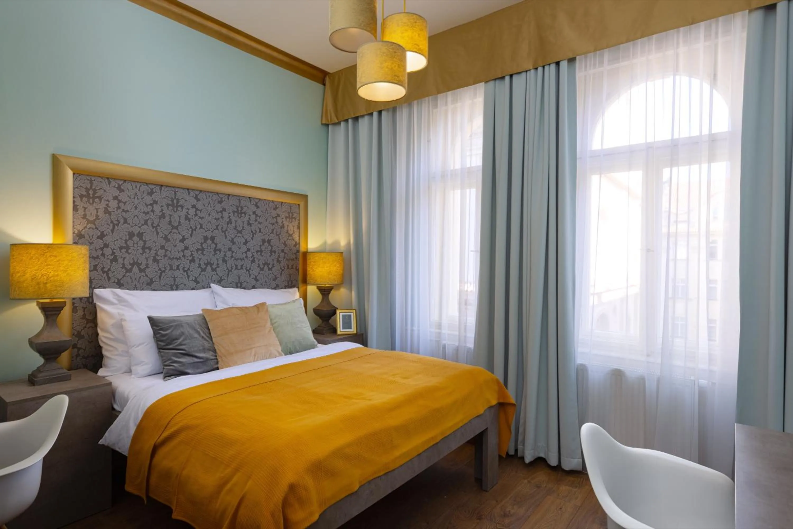 Bed in Salvatore Prague Rooms