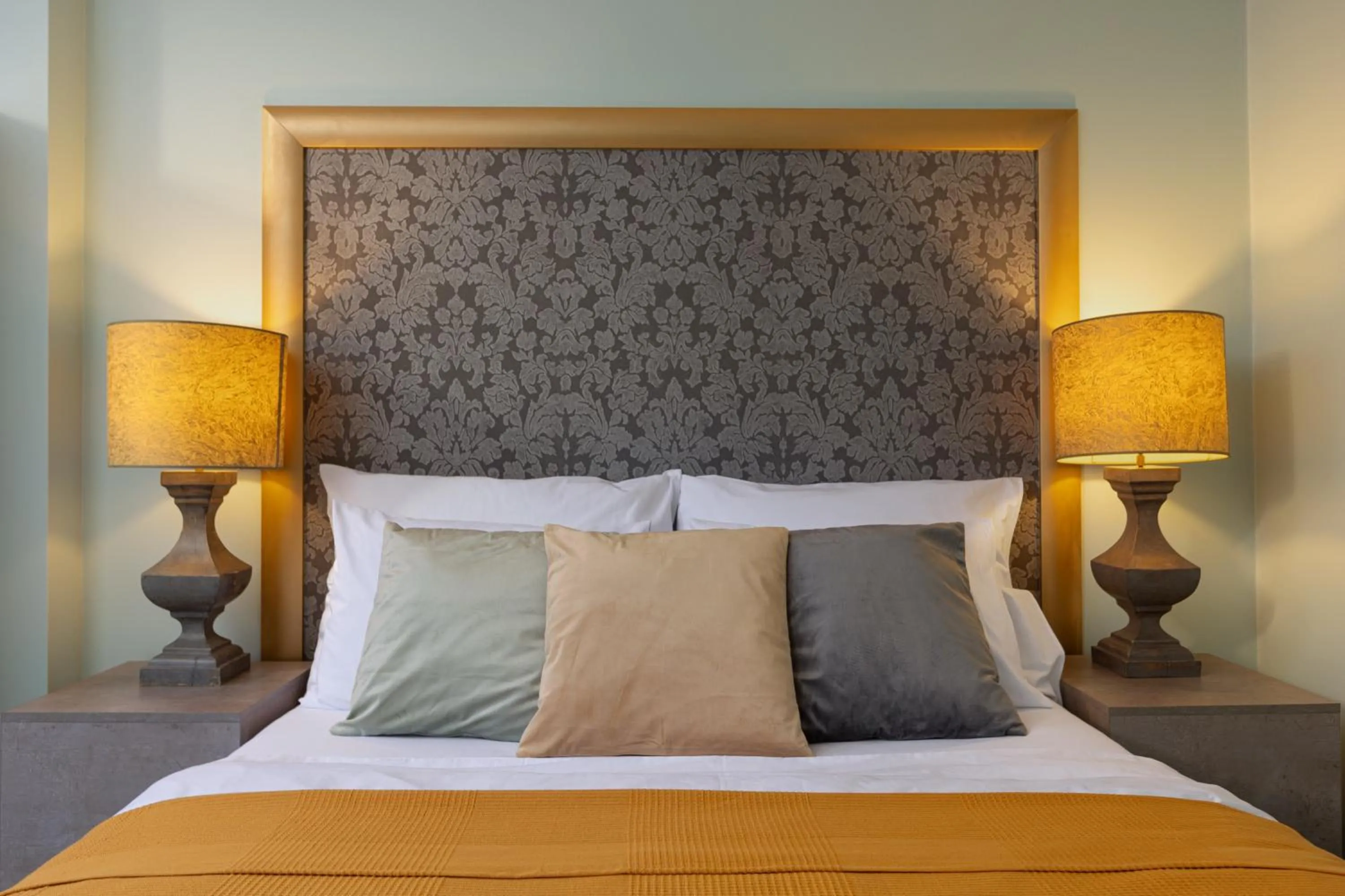 Bed in Salvatore Prague Rooms