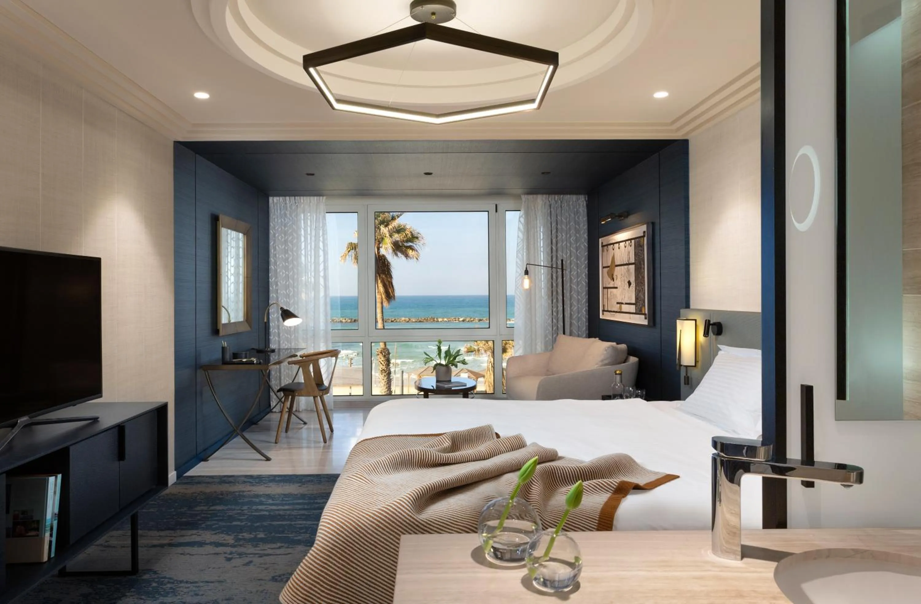 Bed in Dan Tel Aviv Hotel