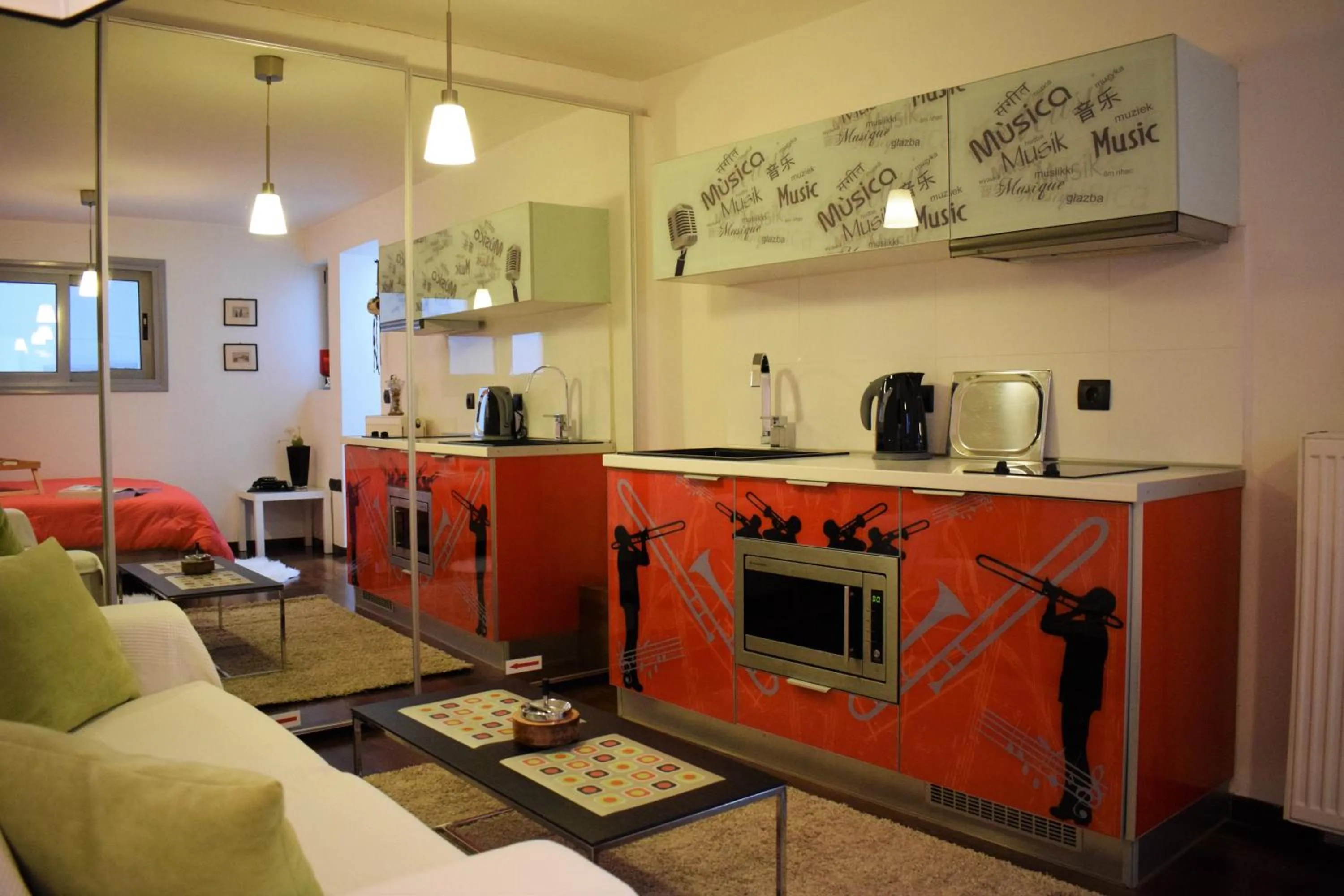 Kitchen or kitchenette in Panorama Penthouse & Studios