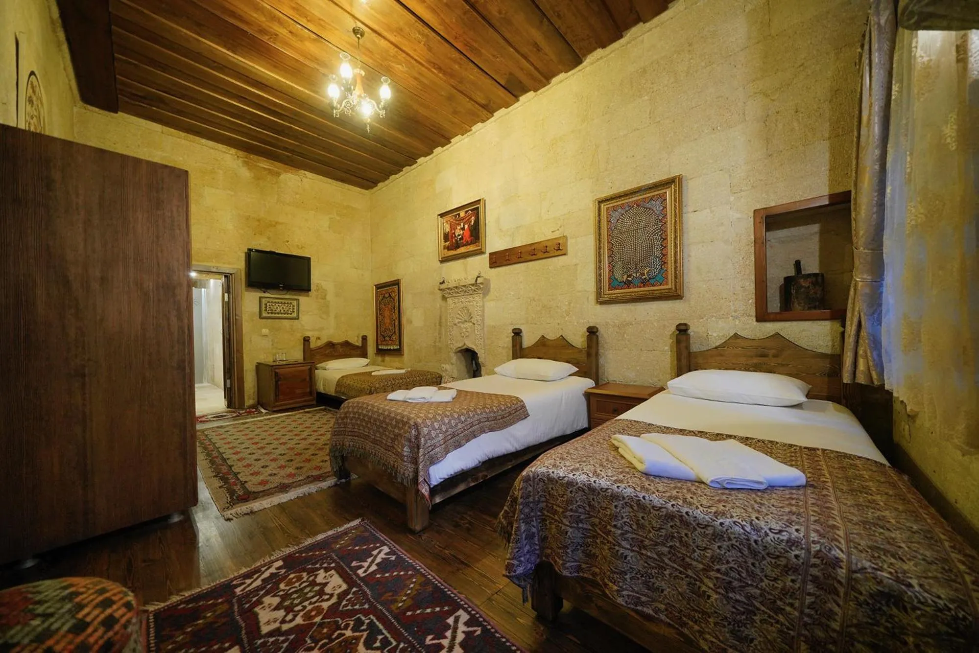 Bed in Ürgüp Inn Cave Hotel