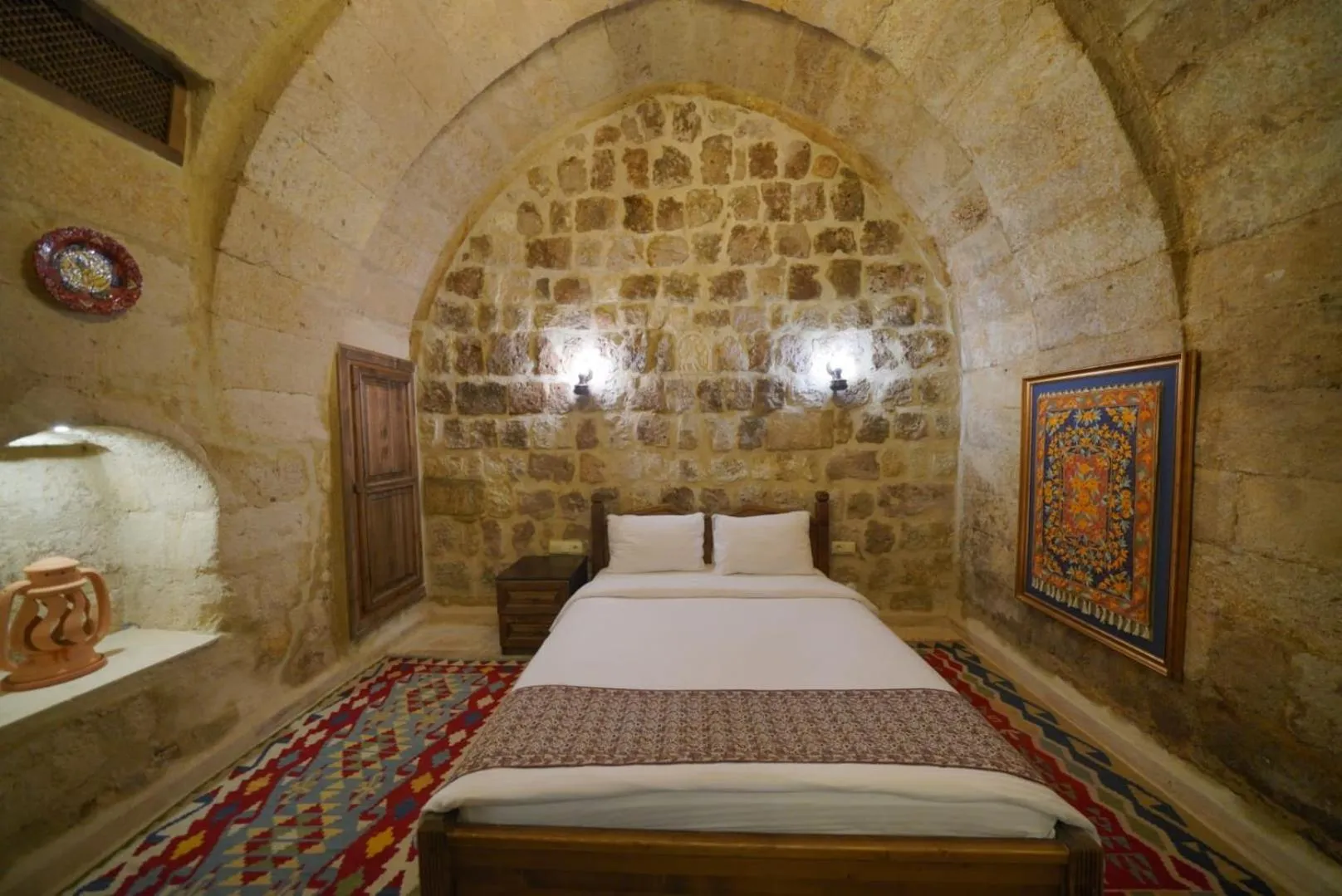 Bed in Ürgüp Inn Cave Hotel