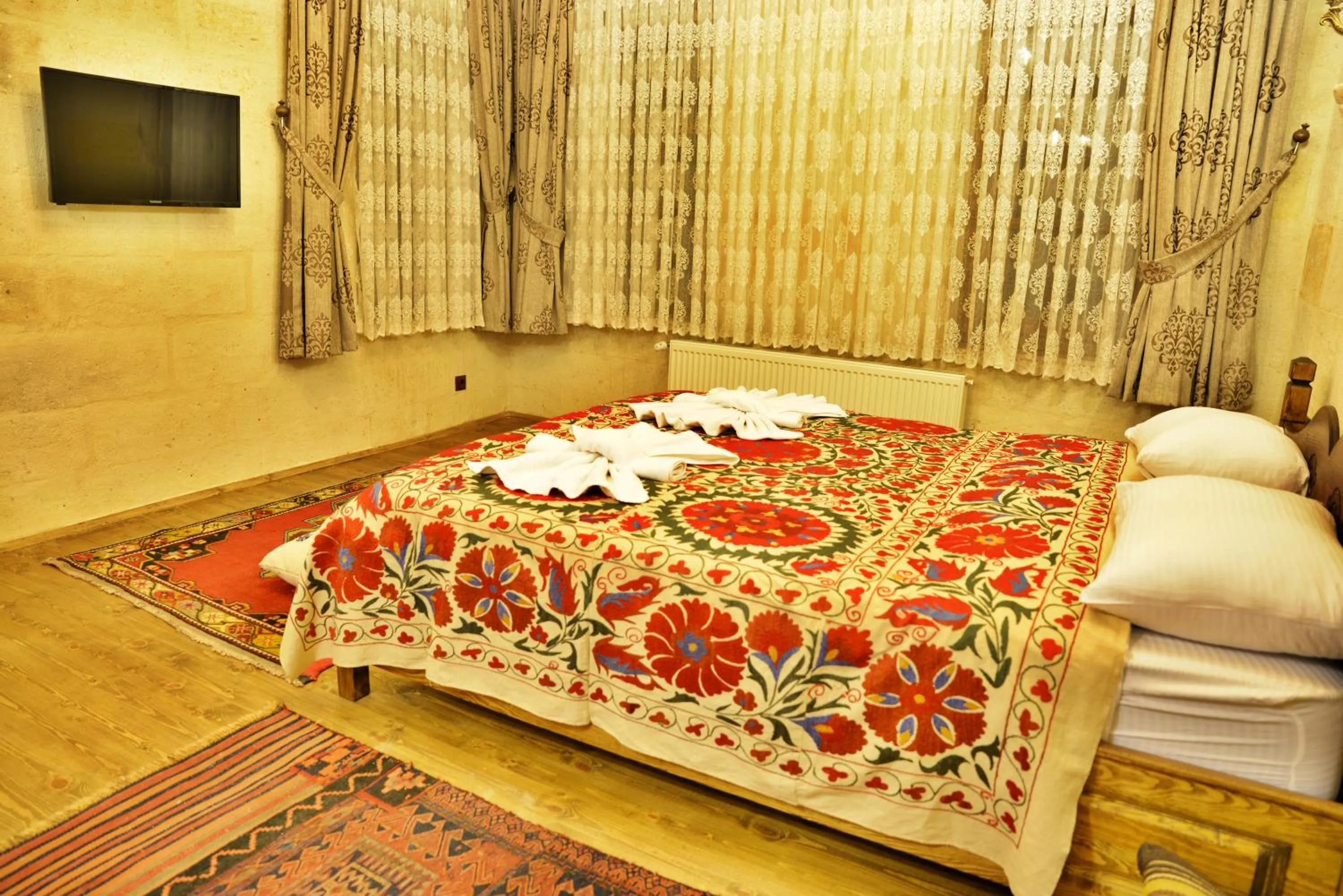 Bed in Ürgüp Inn Cave Hotel
