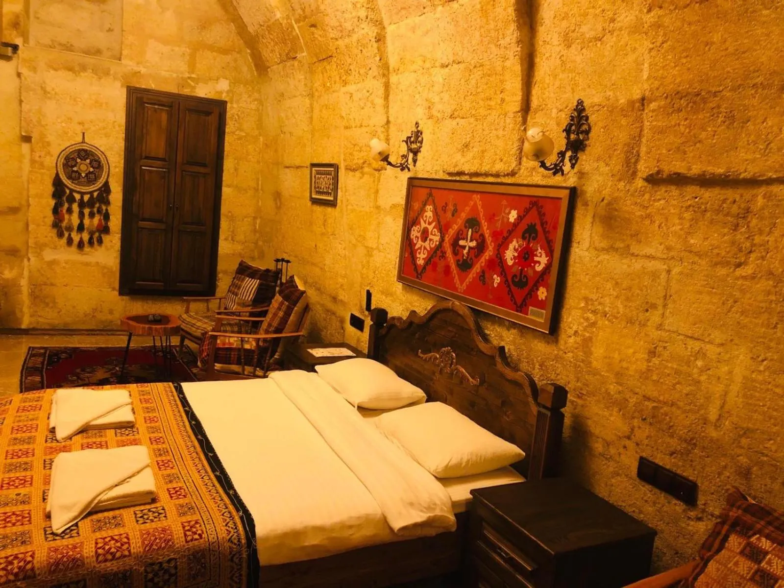 Bed in Ürgüp Inn Cave Hotel