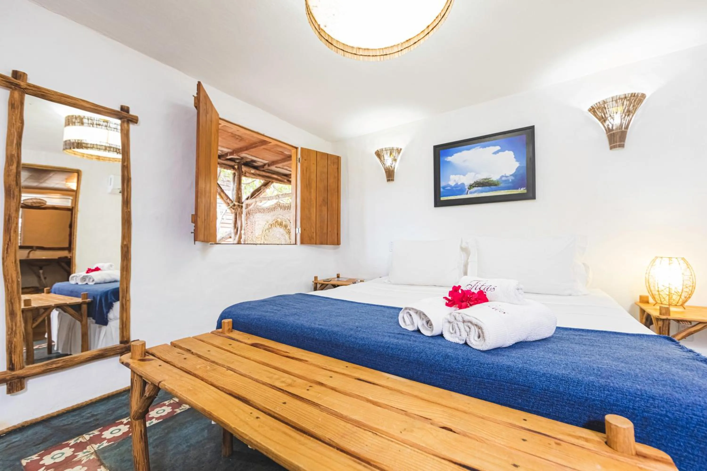 Bed in Pousada Titas