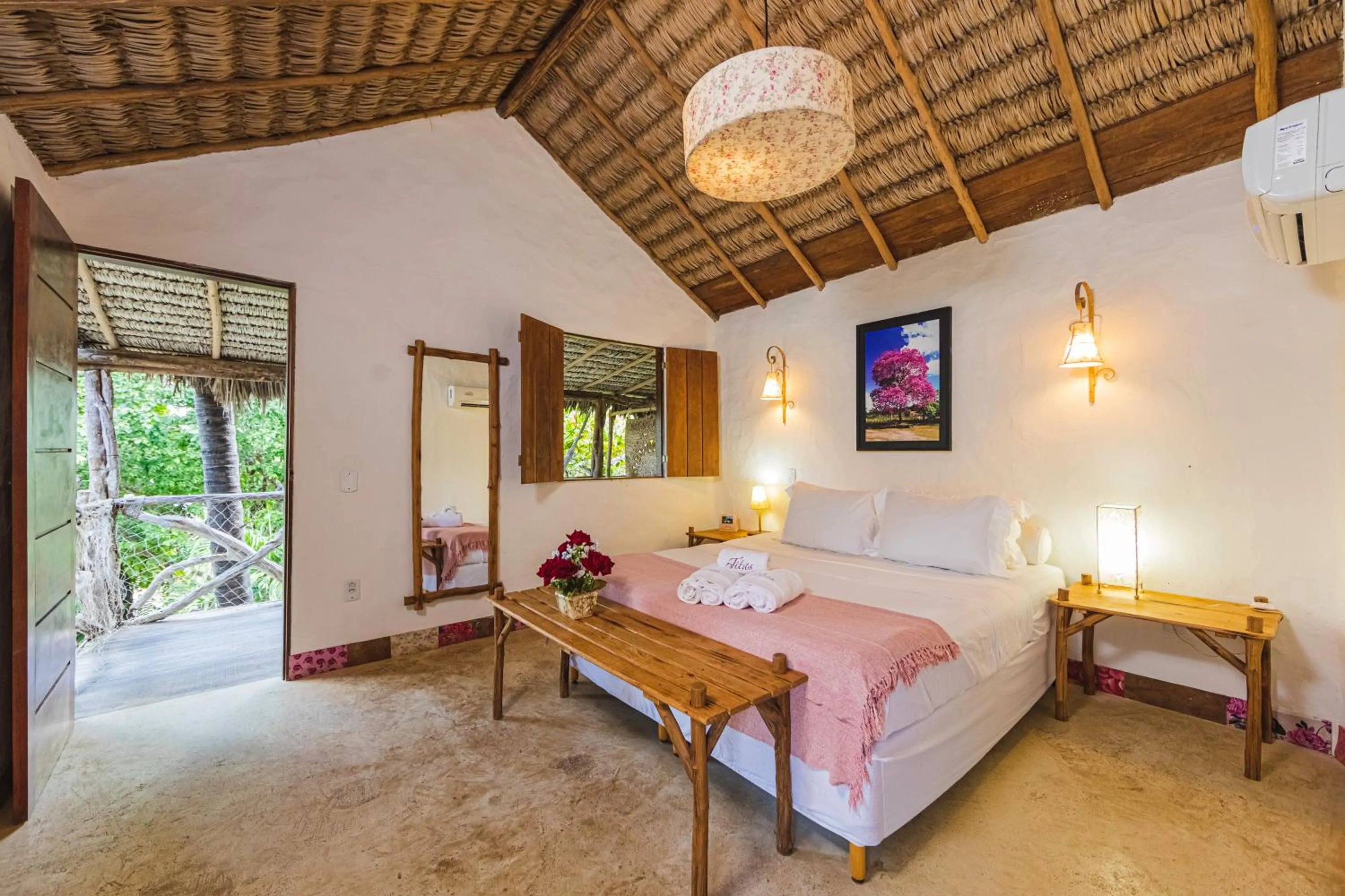 Bed in Pousada Titas